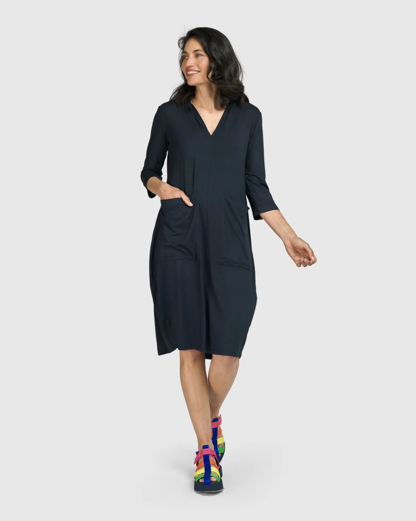 Women Alembika Essential Cargo Dress, Ocean