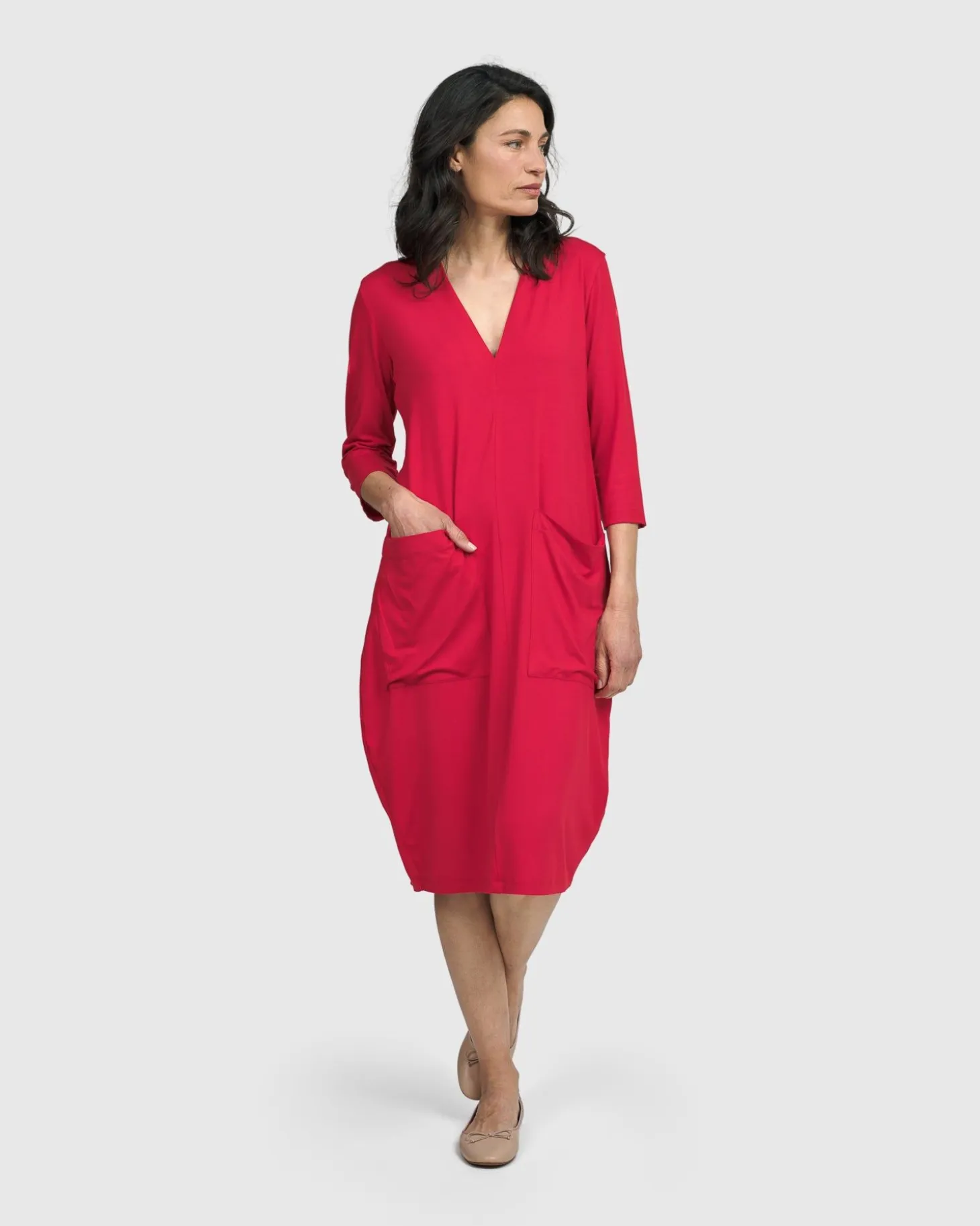 Women Alembika Essential Cargo Dress, Red Rose