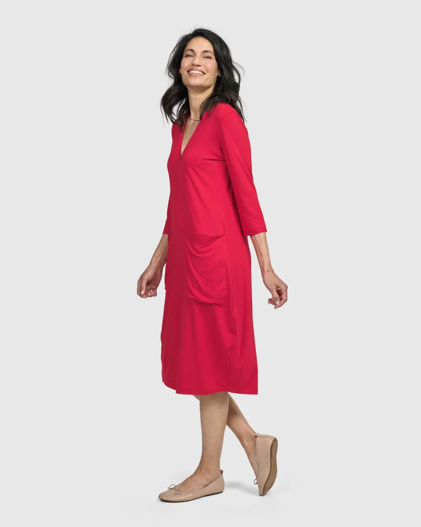 Women Alembika Essential Cargo Dress, Red Rose