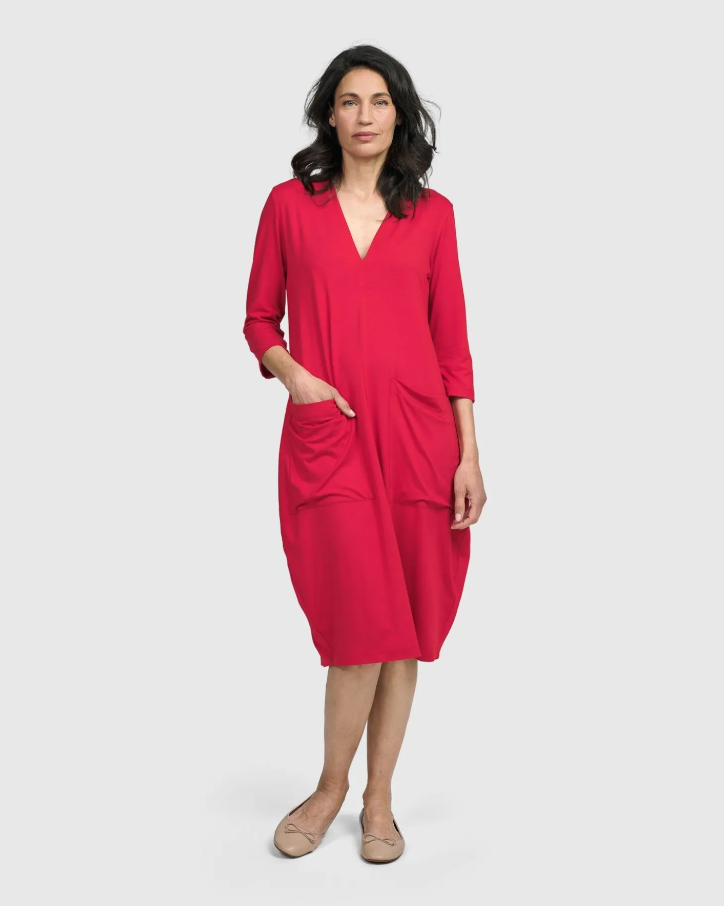 Women Alembika Essential Cargo Dress, Red Rose