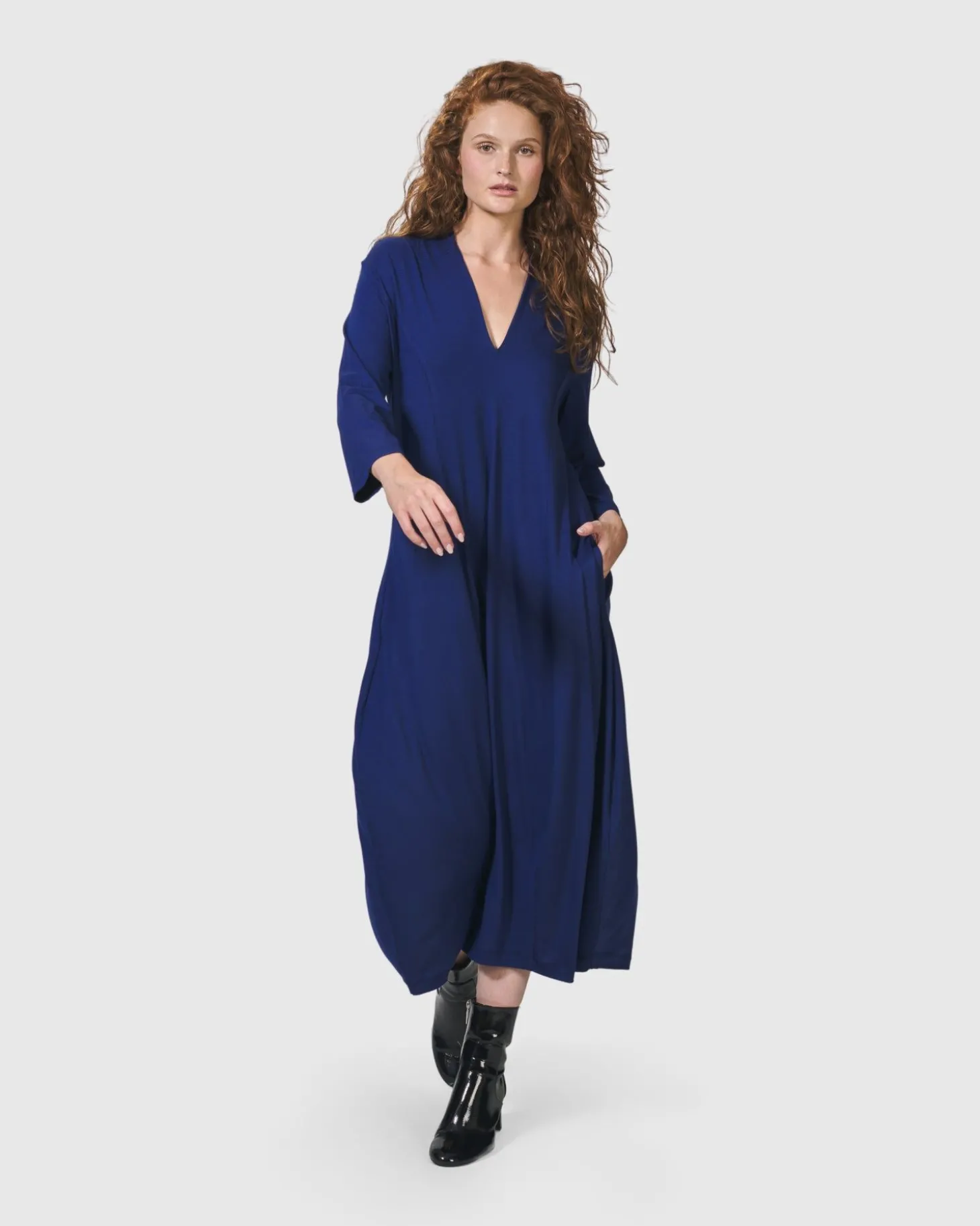 Women Alembika Essential Cocoon Dress, Royal Blue