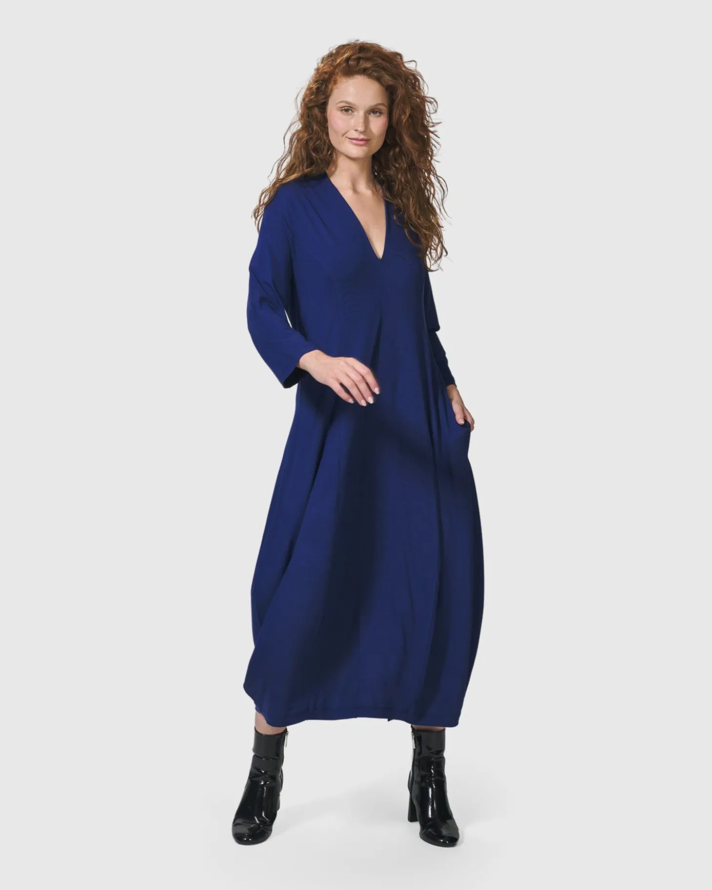 Women Alembika Essential Cocoon Dress, Royal Blue