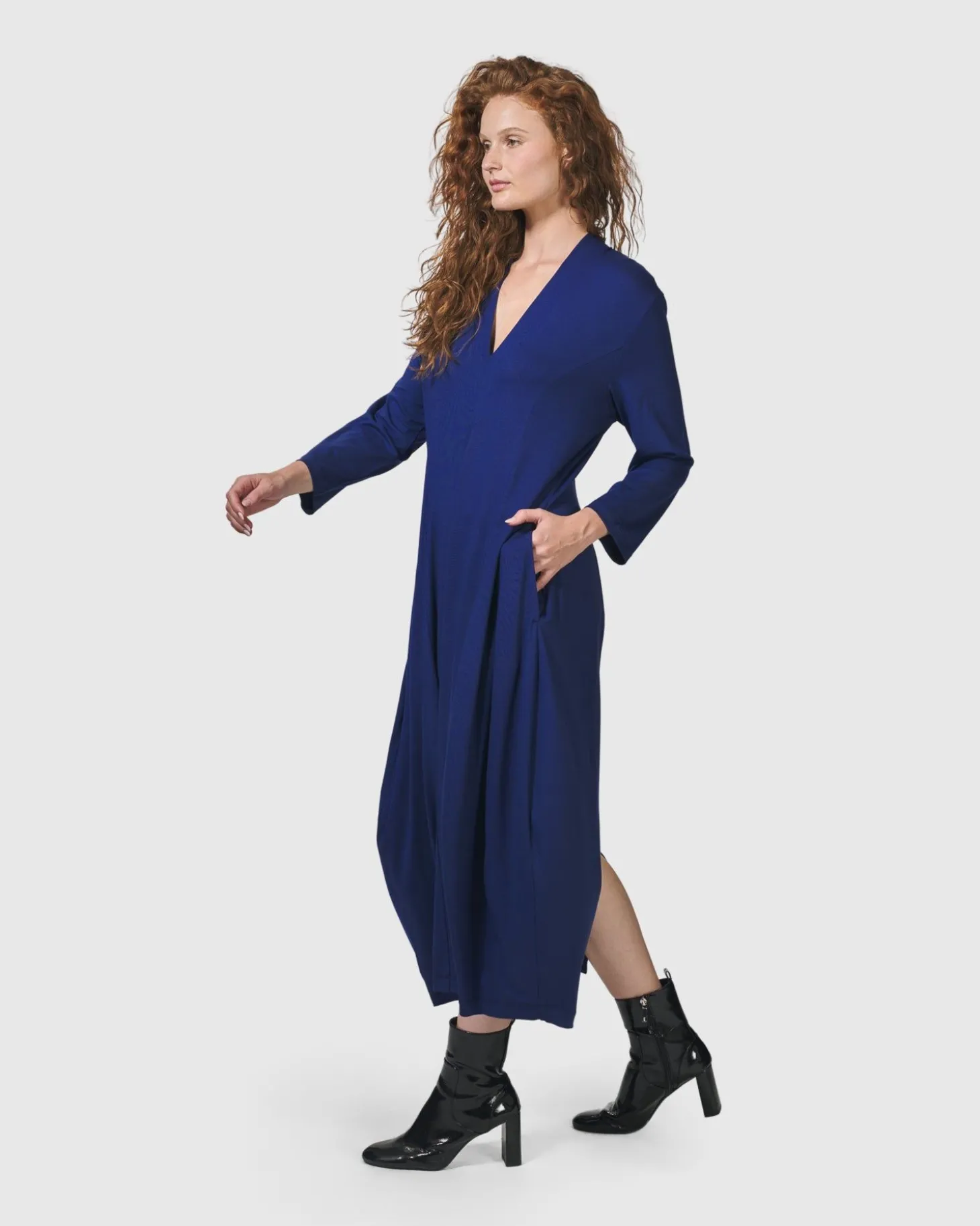 Women Alembika Essential Cocoon Dress, Royal Blue