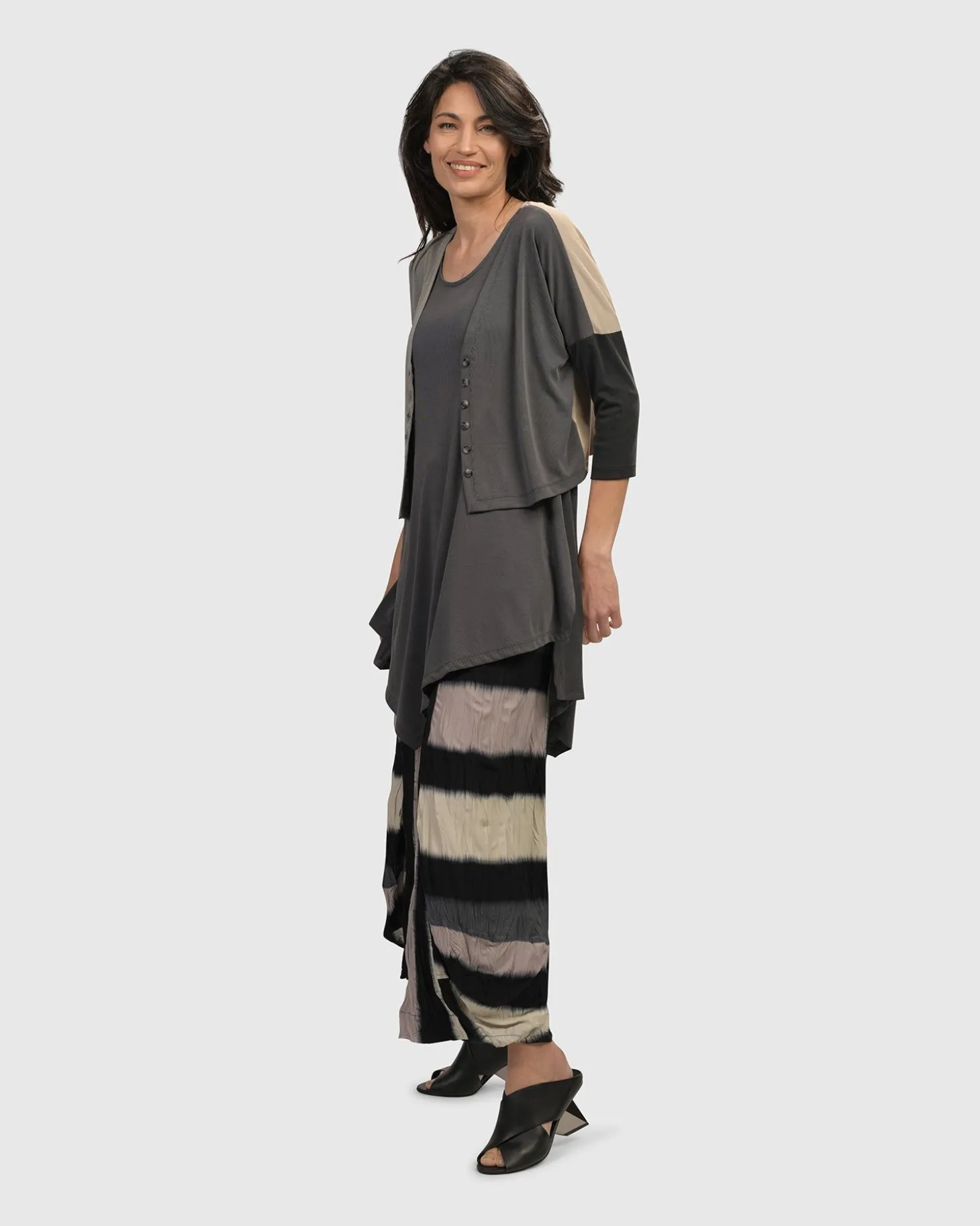 Women Alembika Essential Colorblock Cupro Cardigan, Multi