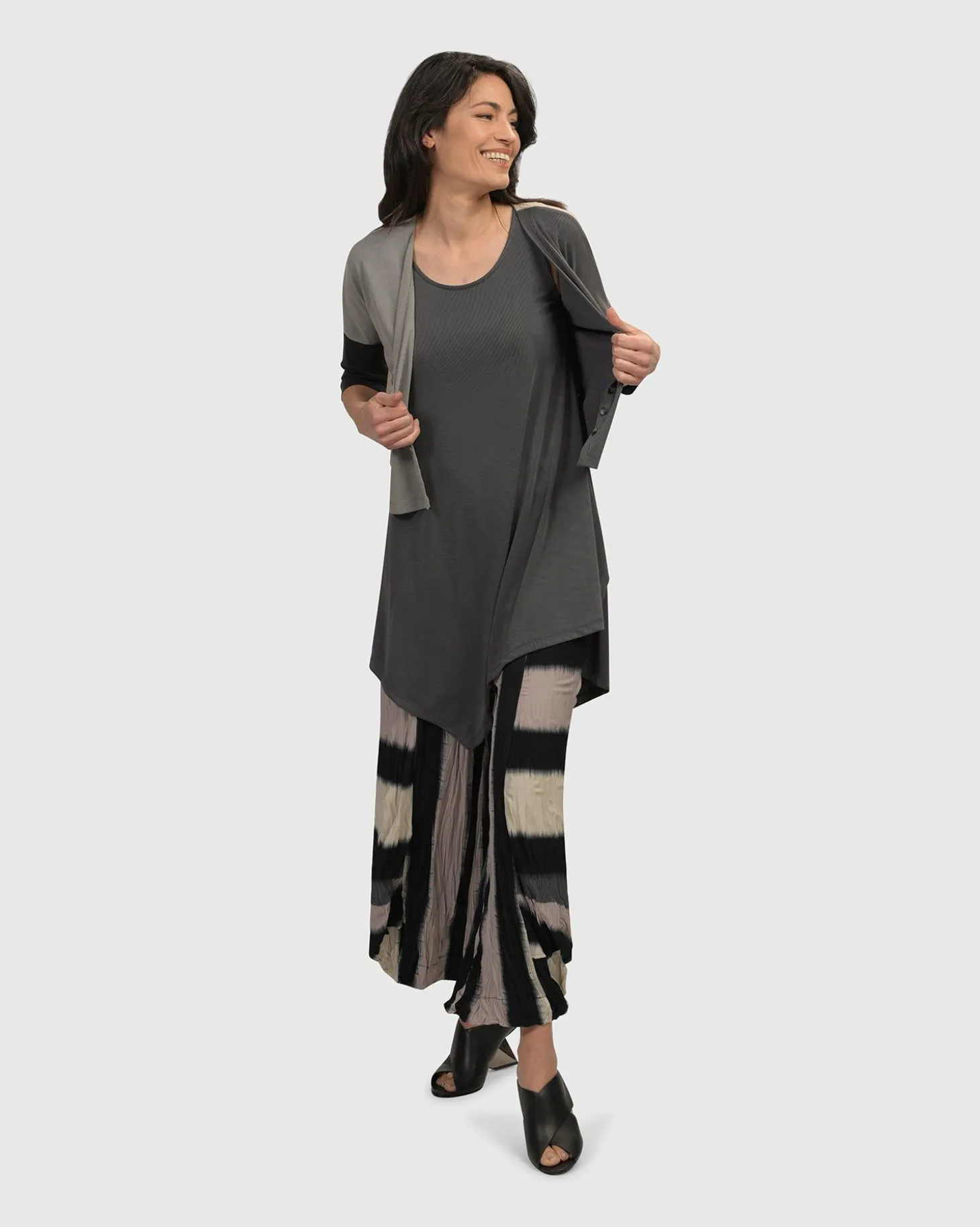 Women Alembika Essential Colorblock Cupro Cardigan, Multi