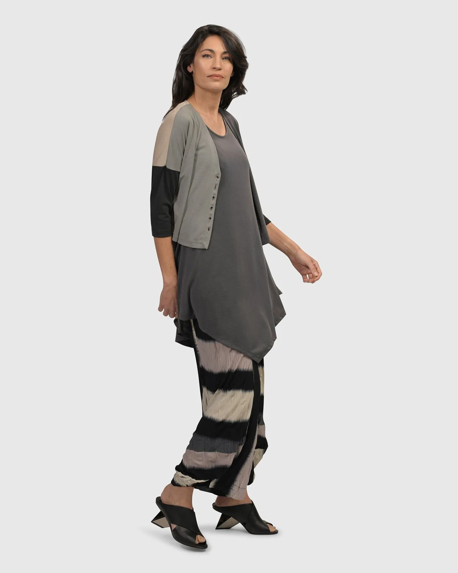 Women Alembika Essential Colorblock Cupro Cardigan, Multi