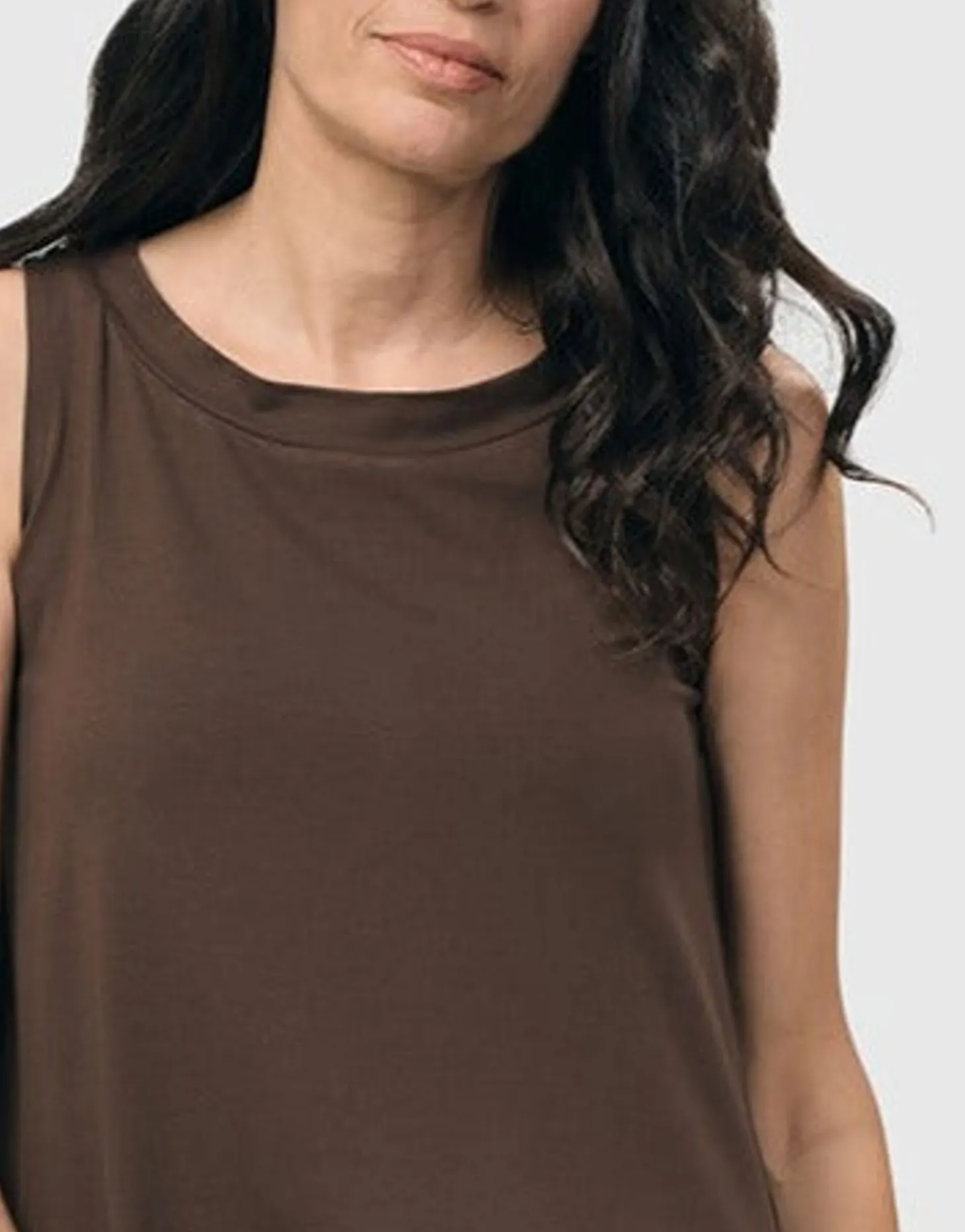 Women Alembika Essential Cutaway Tank Top, Coffee