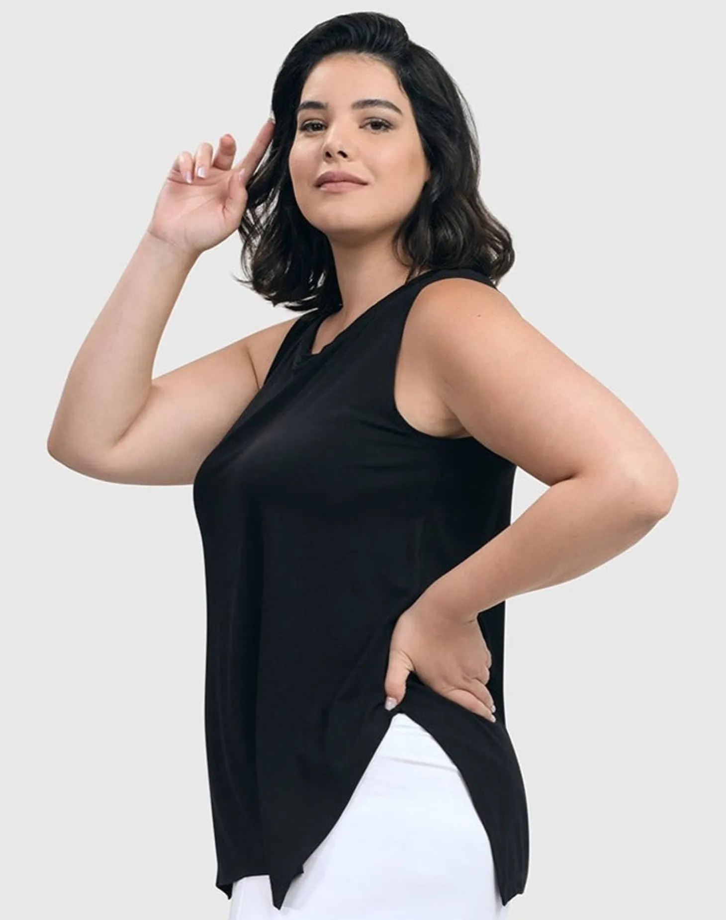 Women Alembika Essential Cutaway Tank Top, Black