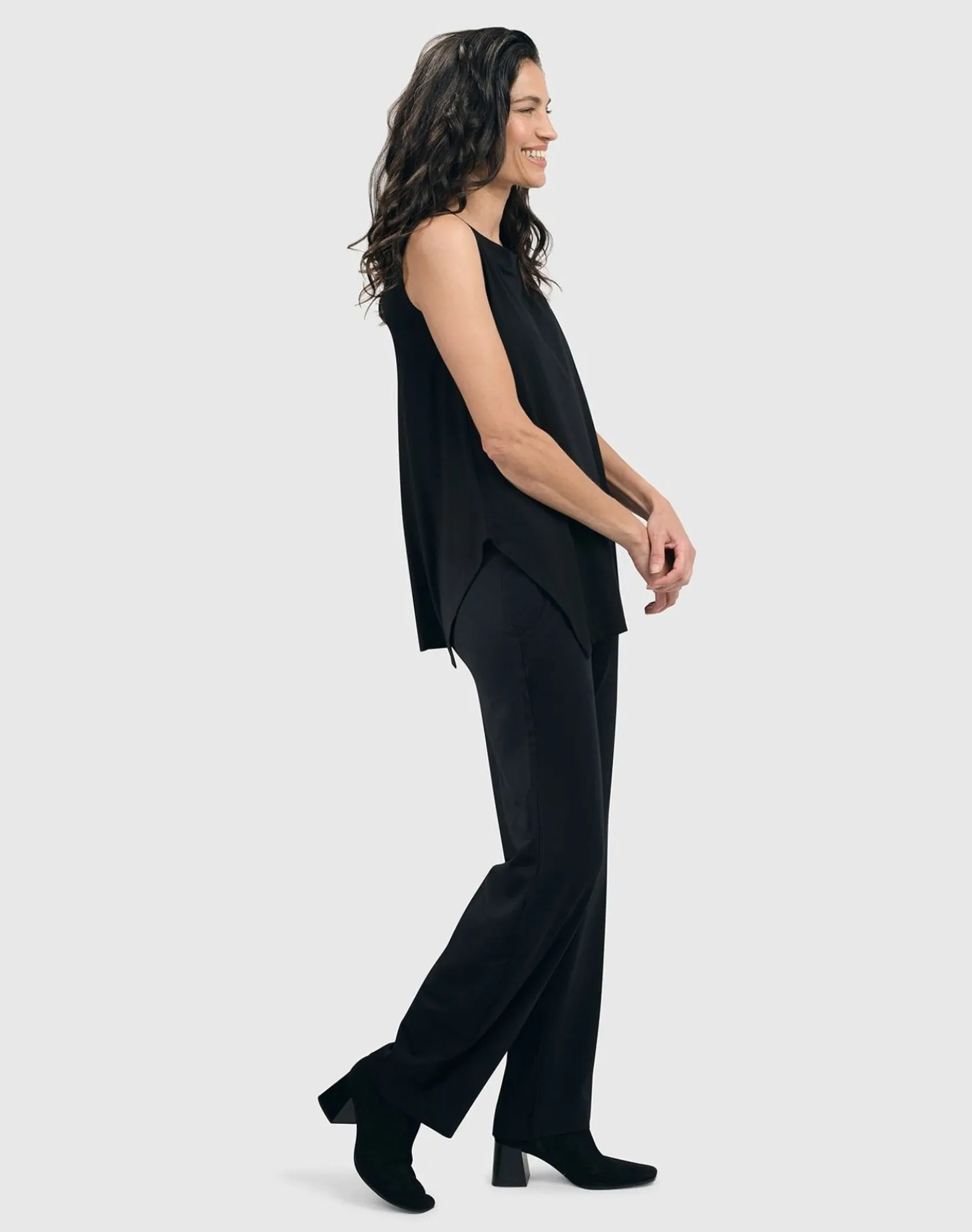 Women Alembika Essential Cutaway Tank Top, Black