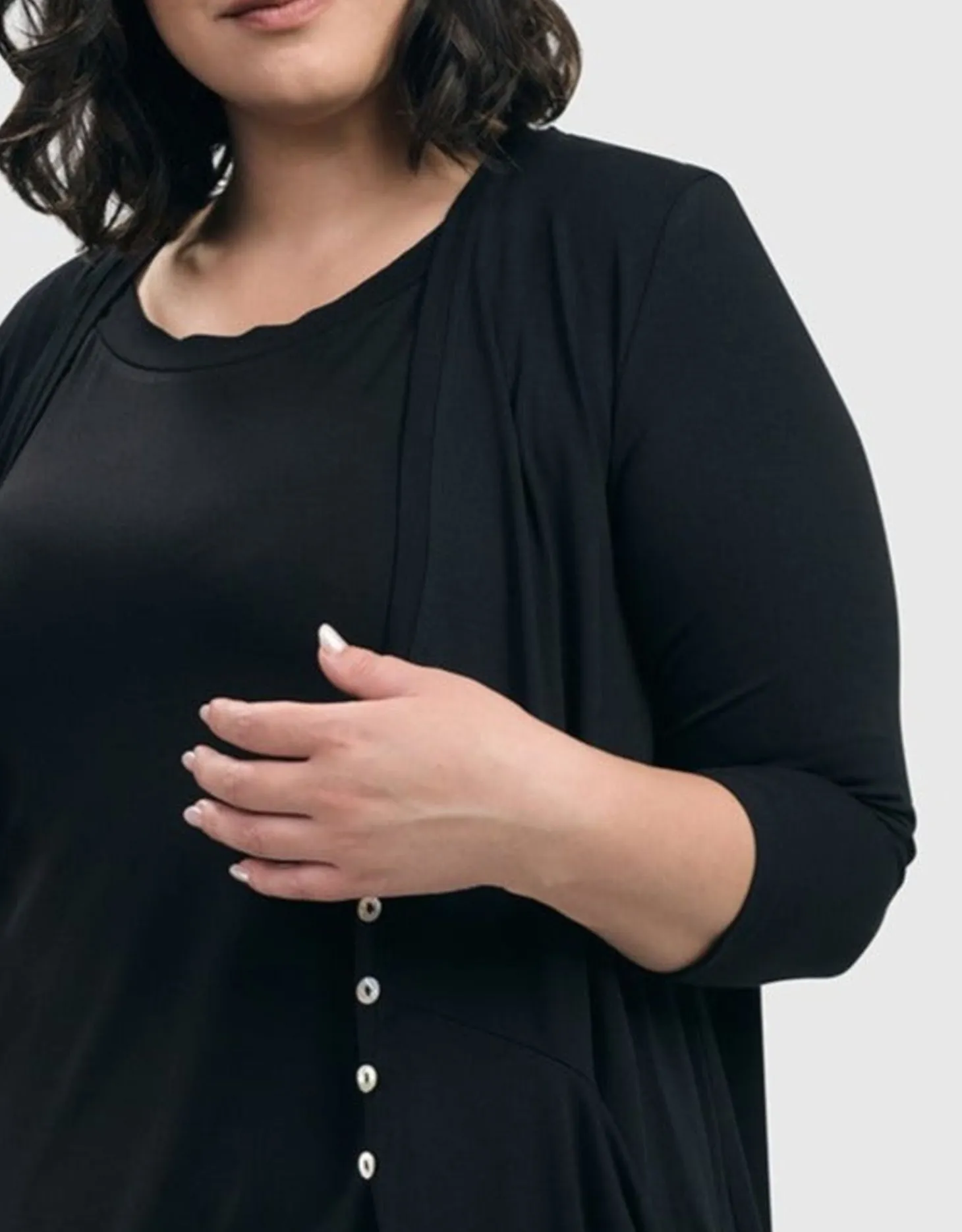 Women Alembika Essential Draped Cocoon Jacket, Black