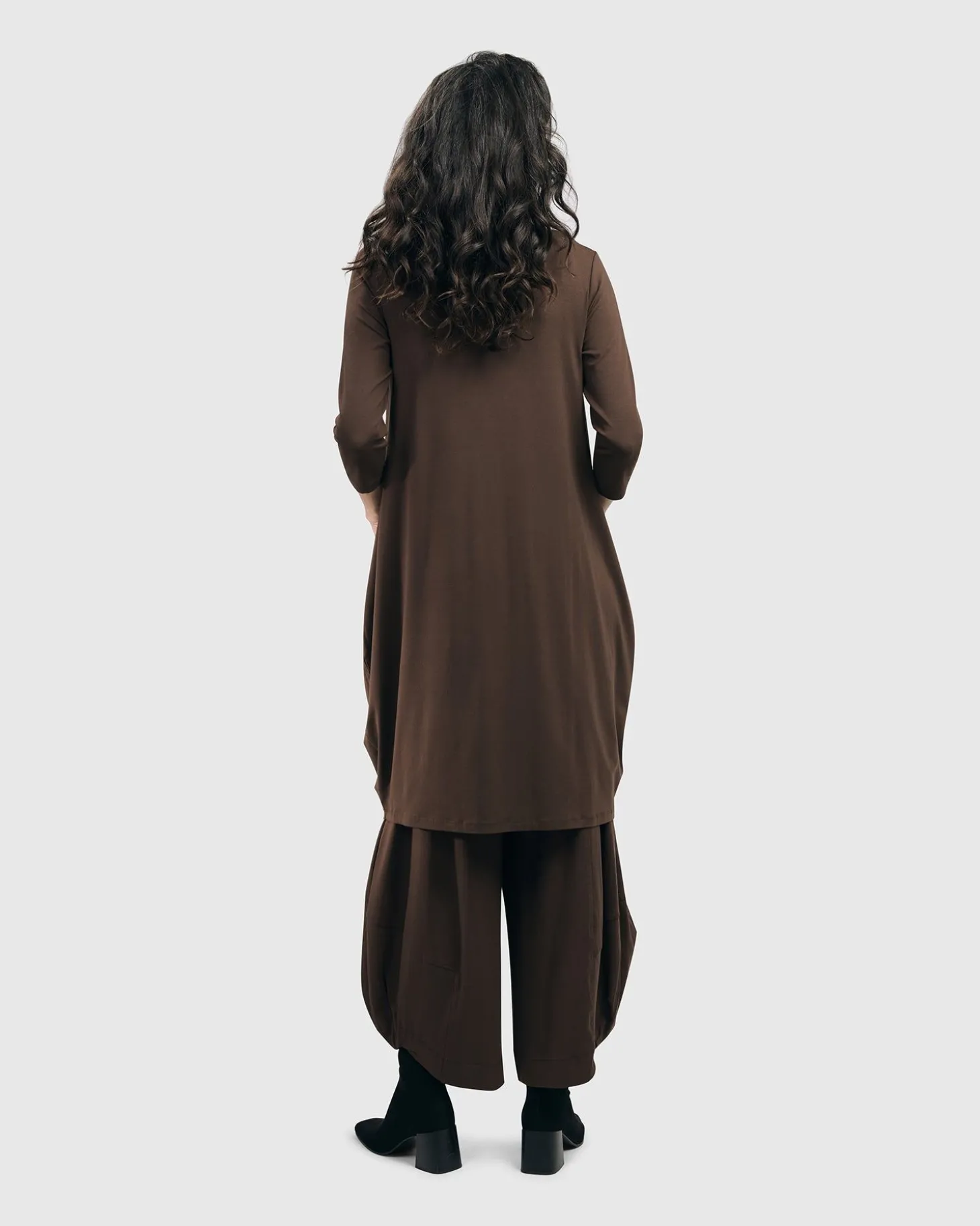 Women Alembika Essential Draped Cocoon Jacket, Coffee
