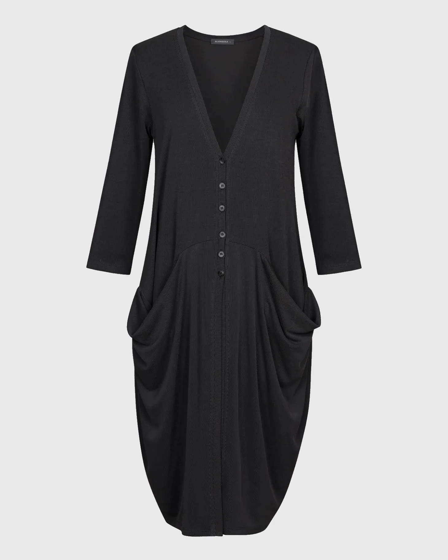 Women Alembika Essential Draped Cocoon Jacket, Charcoal