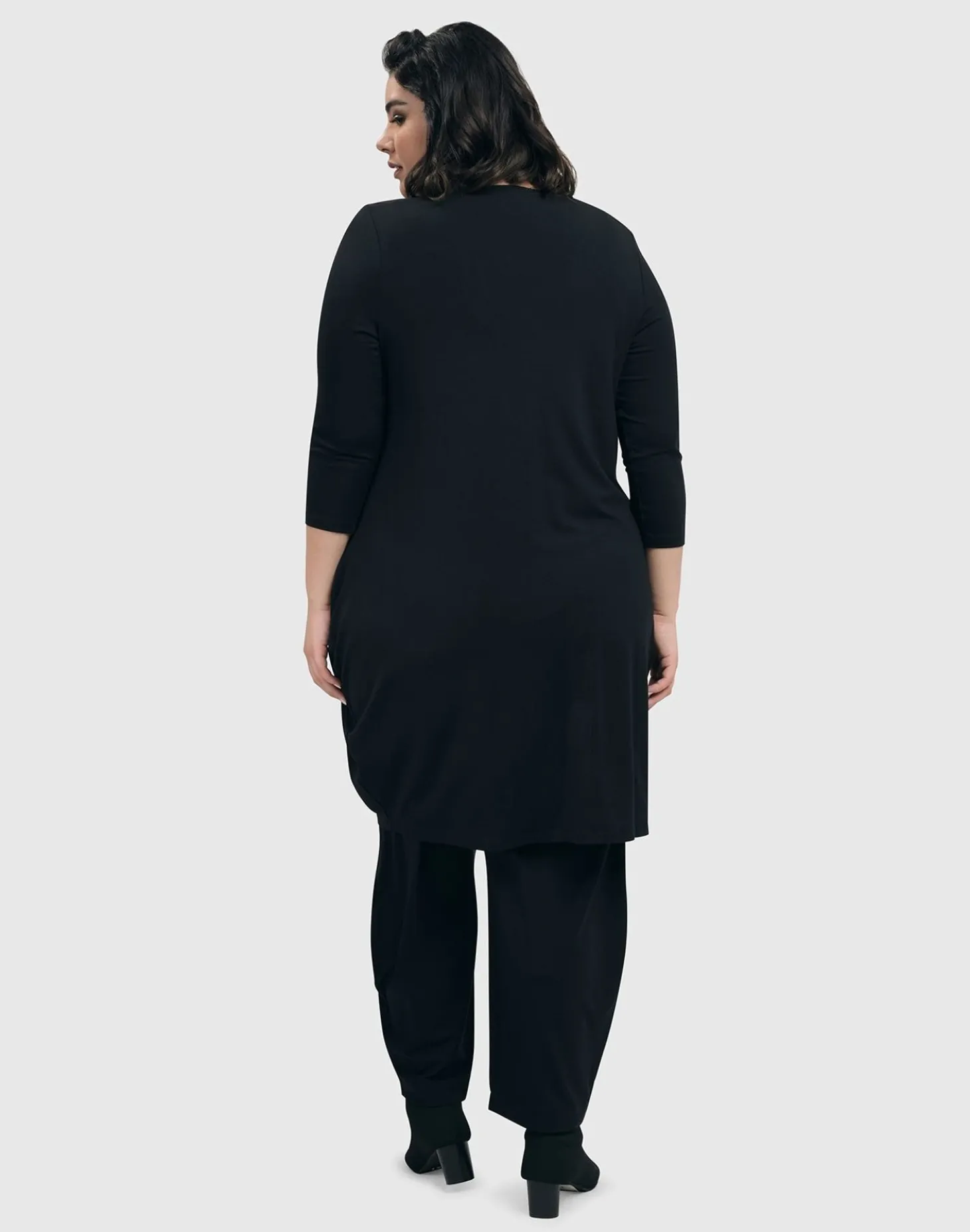 Women Alembika Essential Draped Cocoon Jacket, Black