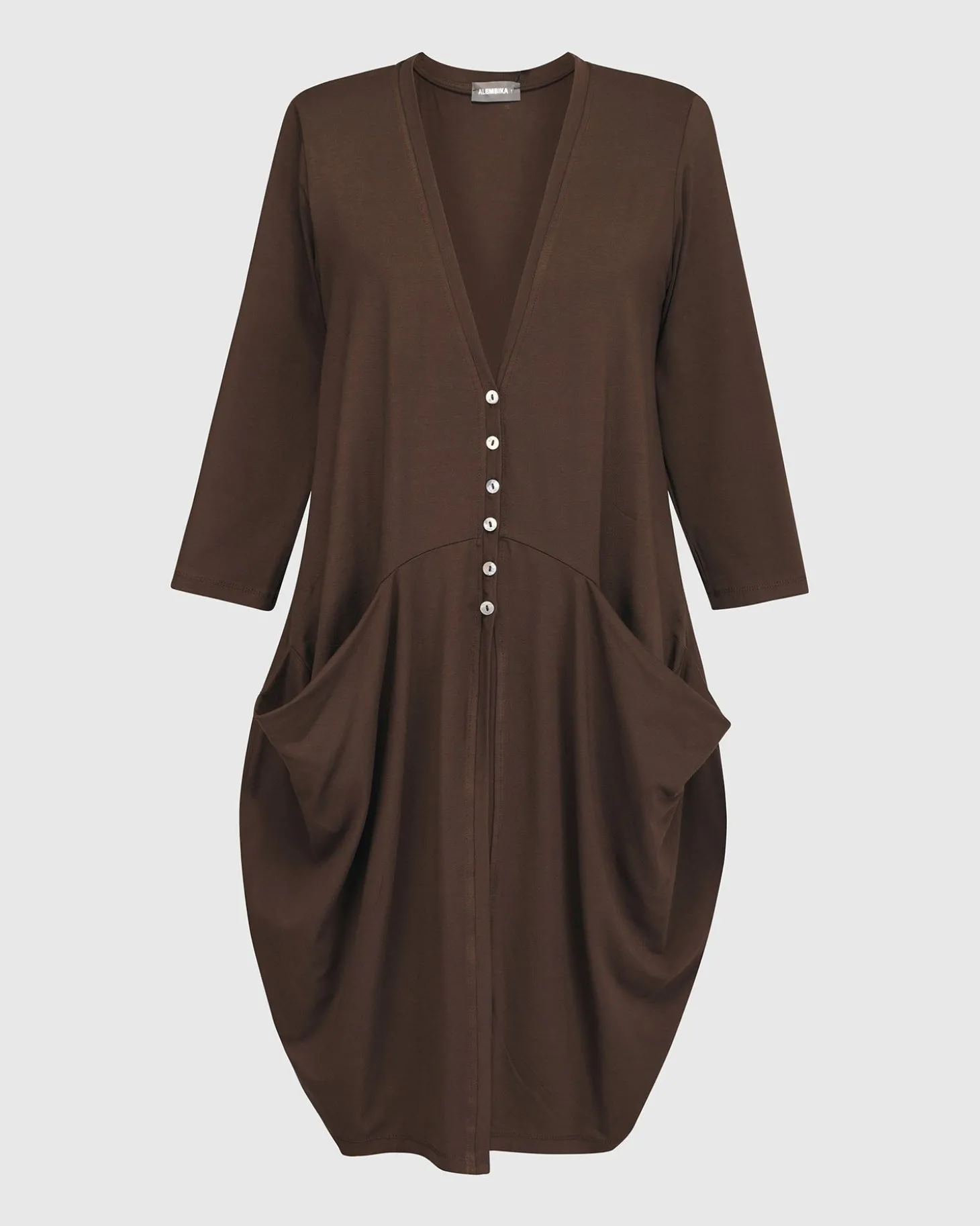 Women Alembika Essential Draped Cocoon Jacket, Coffee