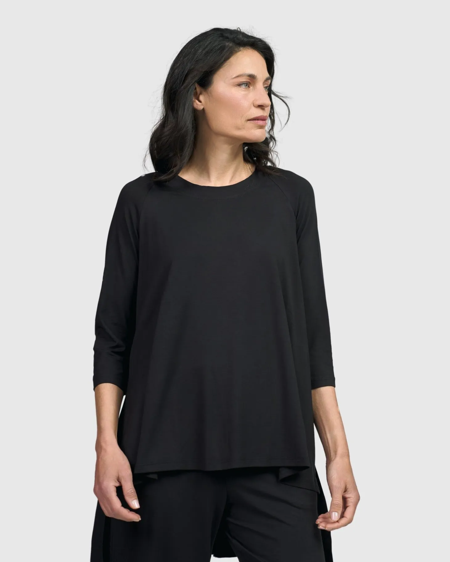 Women Alembika Essential Hi-Lo Top, Black
