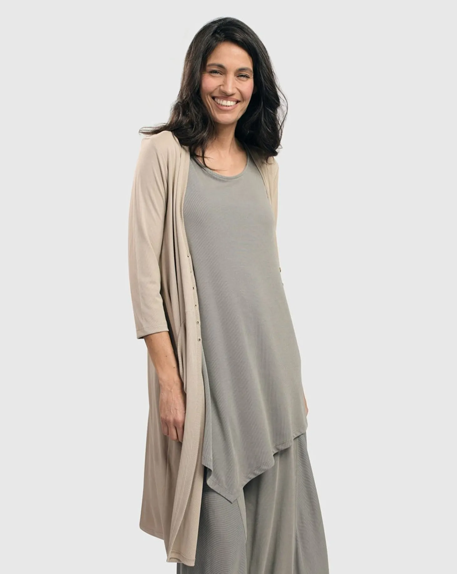 Women Alembika Essential Joy Sleeveless Tunic Top, Fog