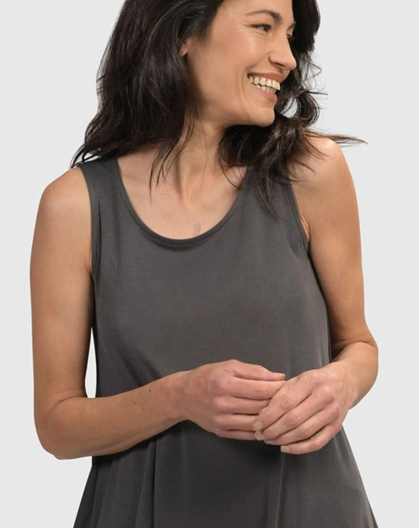 Women Alembika Essential Joy Sleeveless Tunic Top, Grey