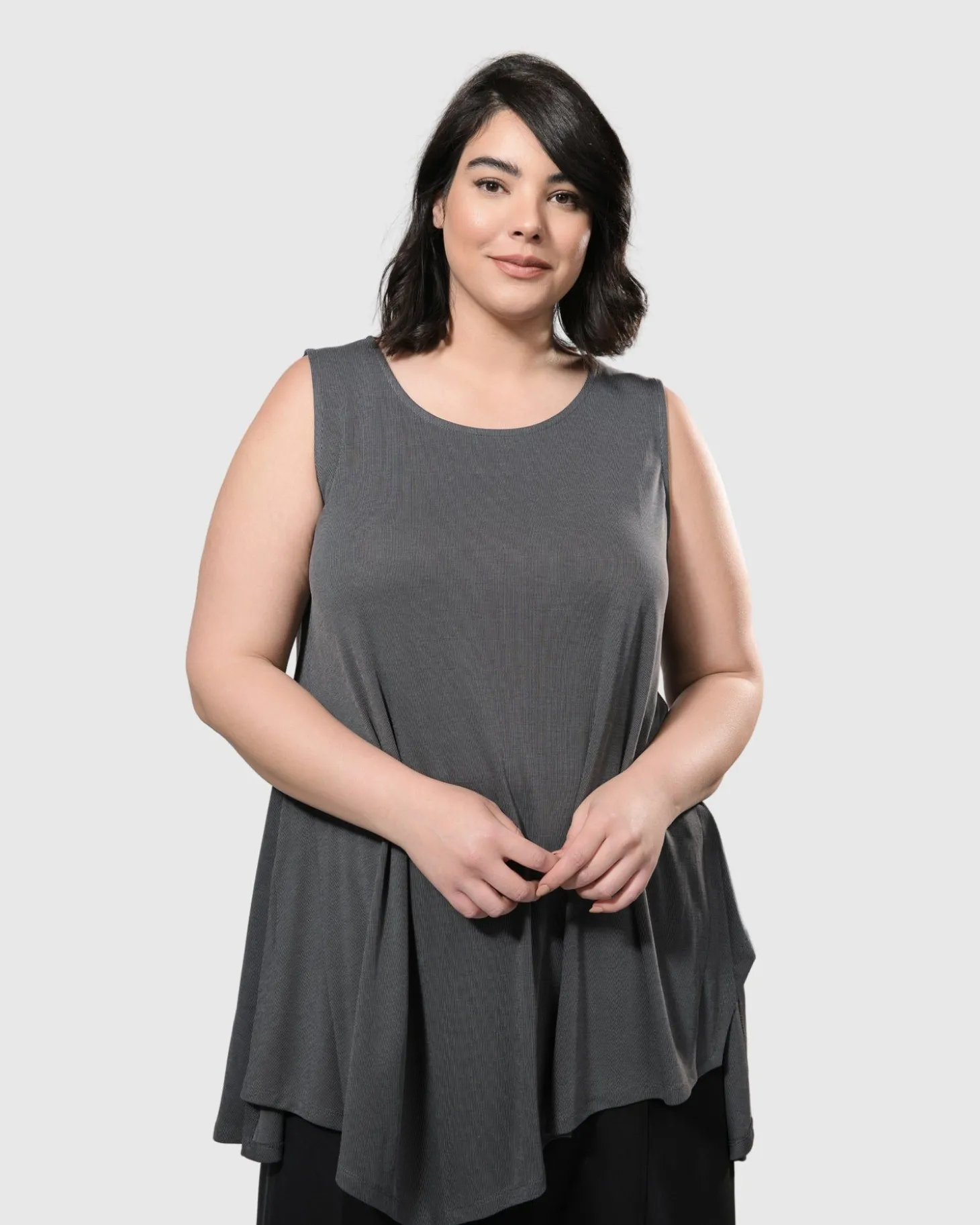 Women Alembika Essential Joy Sleeveless Tunic Top, Grey