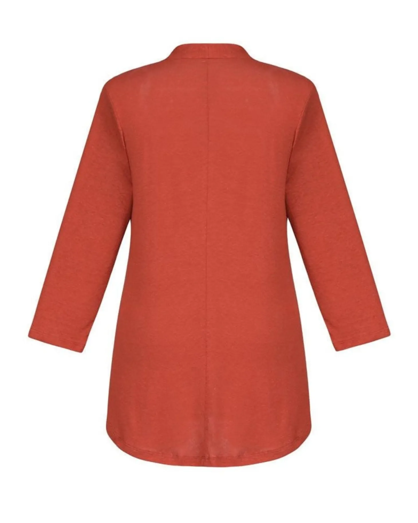 Women Alembika Essential Linen V-Neck Top, Orange