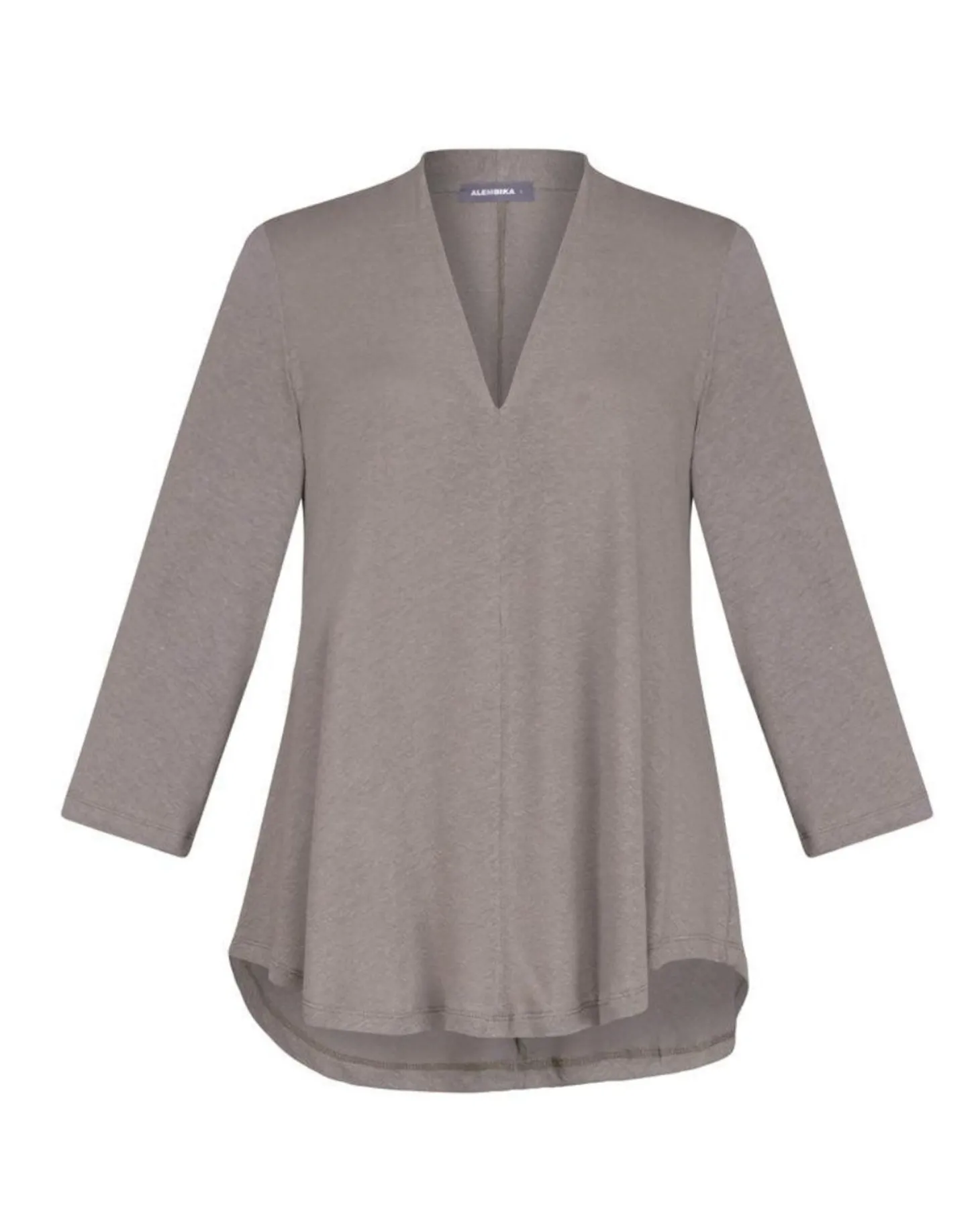 Women Alembika Essential Linen V-Neck Top, Sage