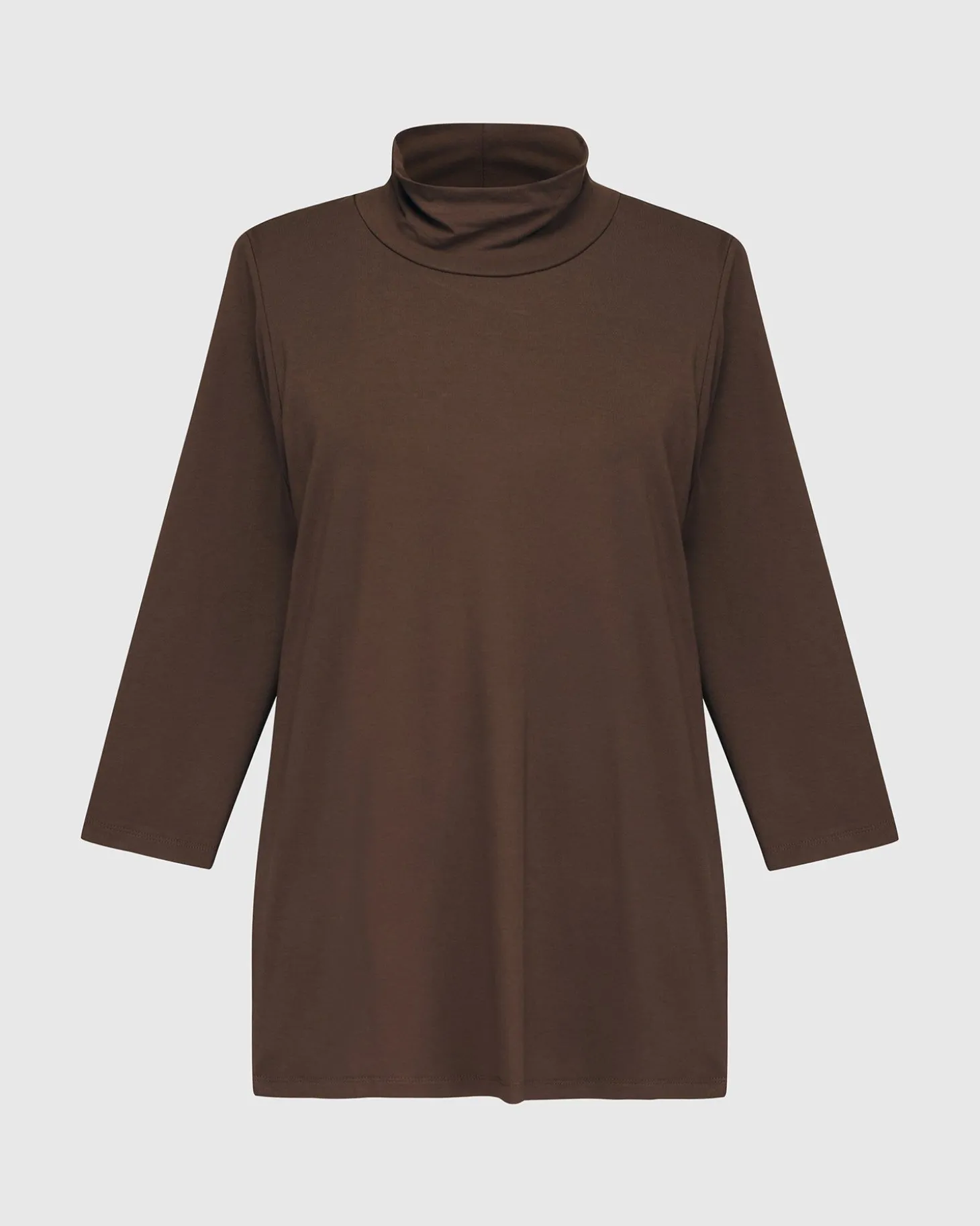 Women Alembika Essential Mockneck Top, Coffee
