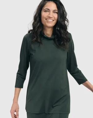 Women Alembika Essential Mockneck Top, Green