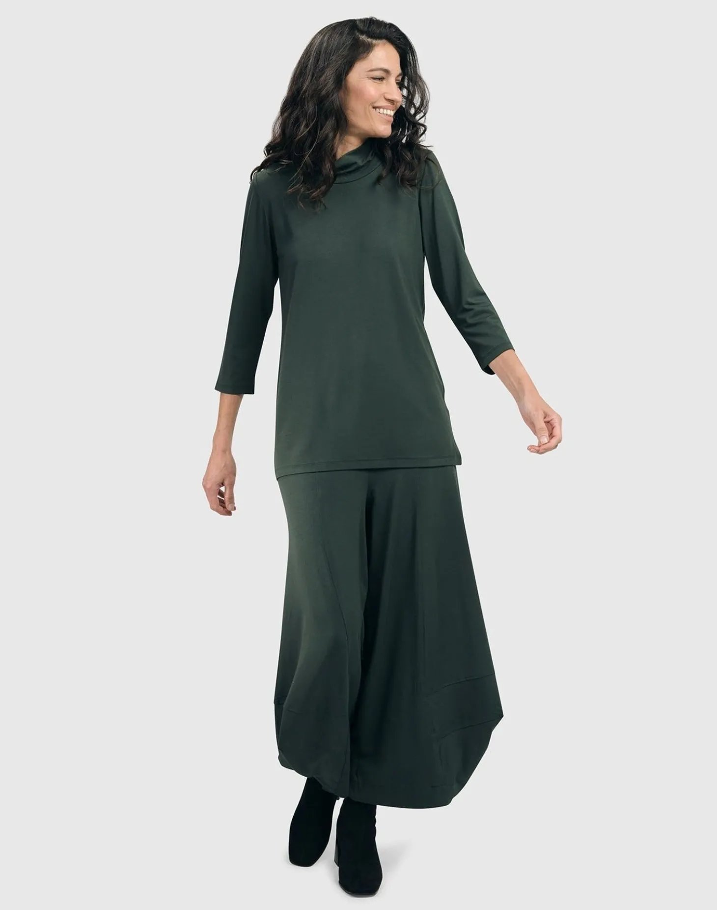 Women Alembika Essential Mockneck Top, Green