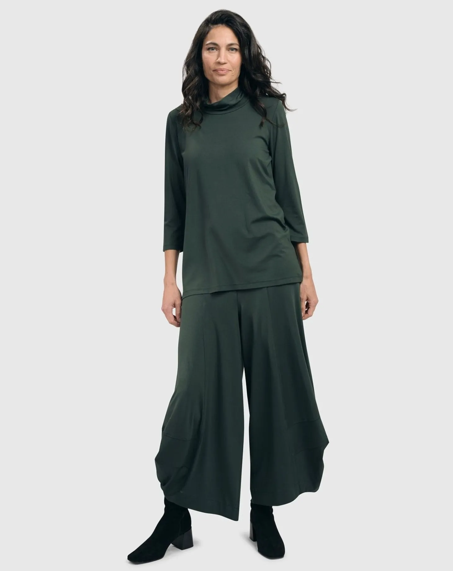 Women Alembika Essential Mockneck Top, Green