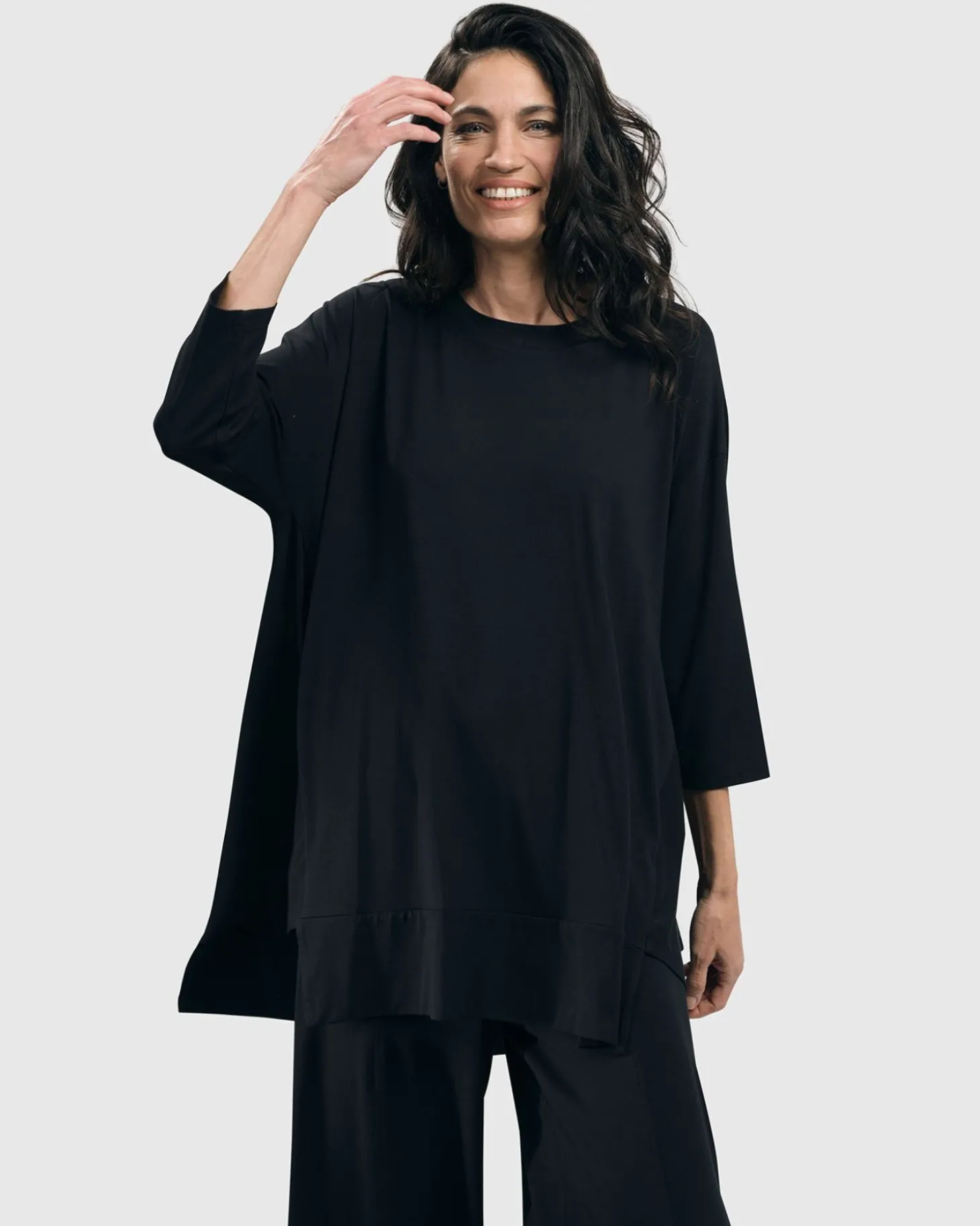 Women Alembika Essential Oversized Trapeze Top, Black