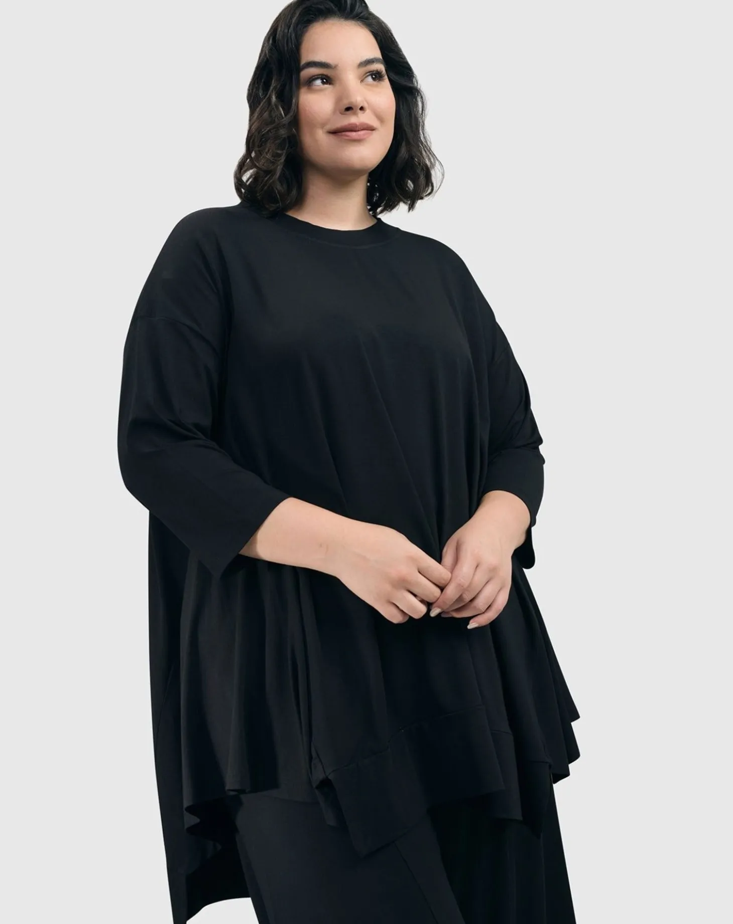 Women Alembika Essential Oversized Trapeze Top, Black