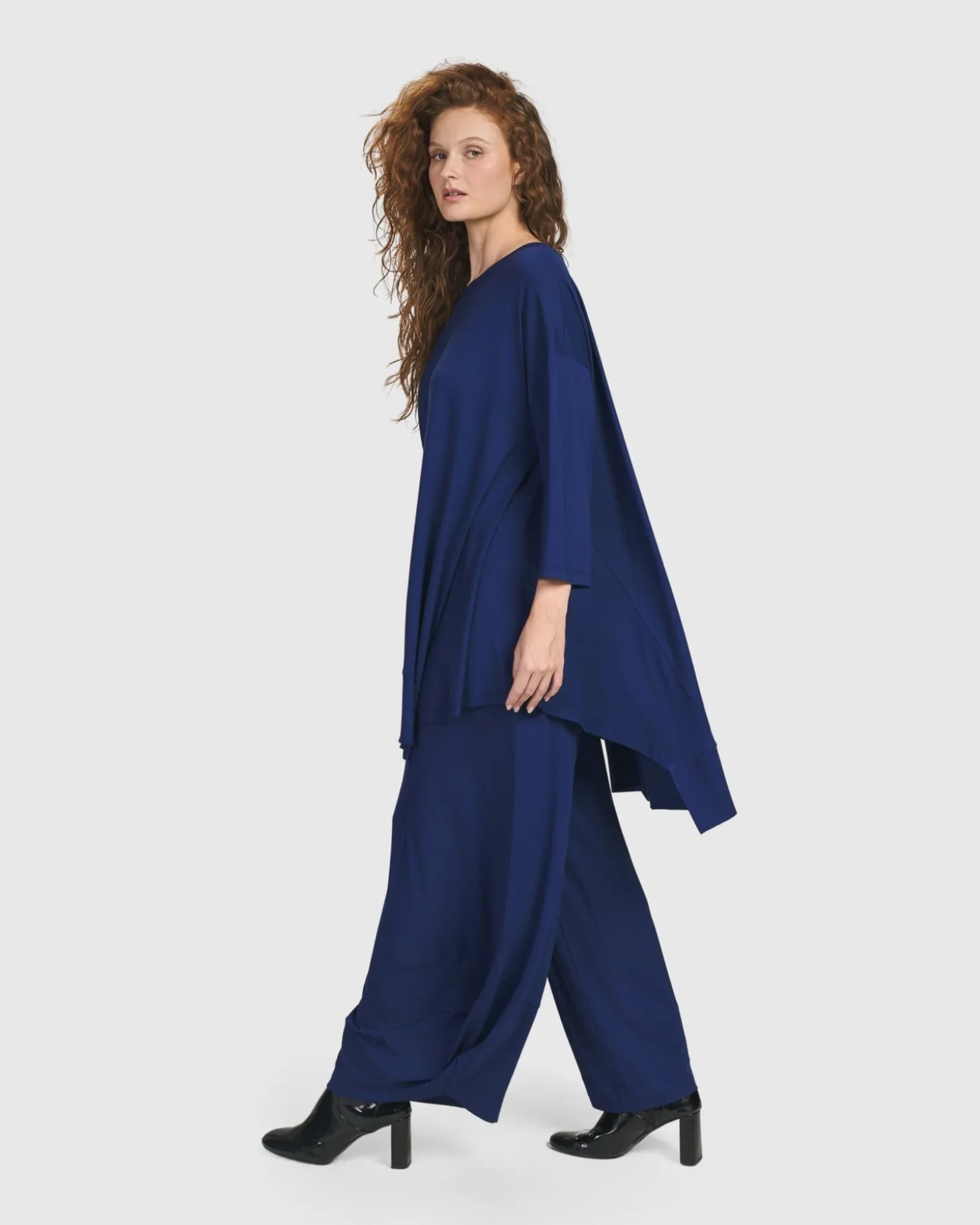 Women Alembika Essential Oversized Trapeze Top, Royal Blue