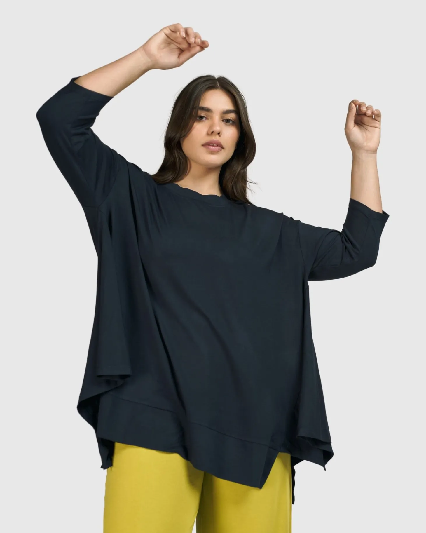 Women Alembika Essential Oversized Trapeze Top, Ocean
