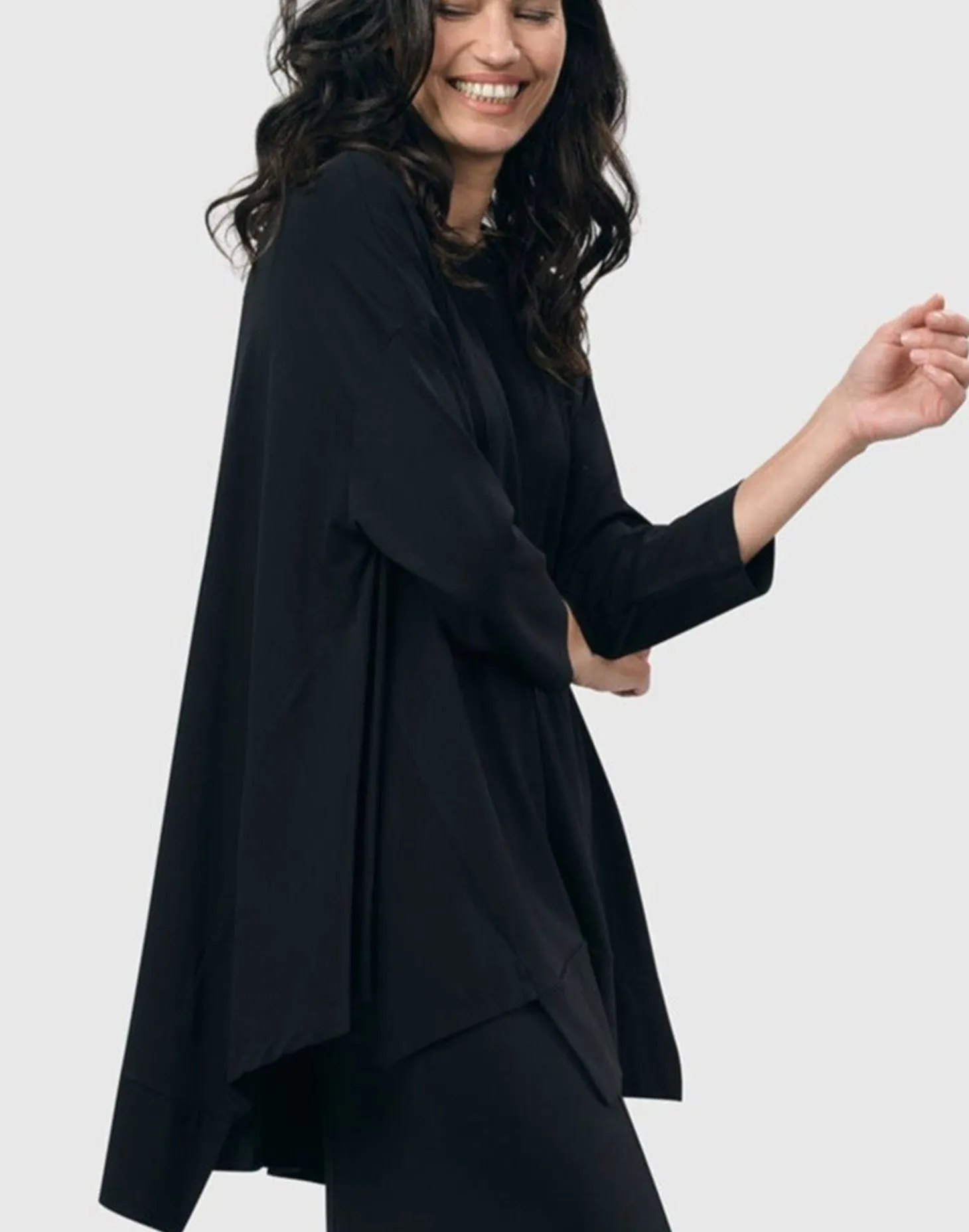 Women Alembika Essential Oversized Trapeze Top, Black