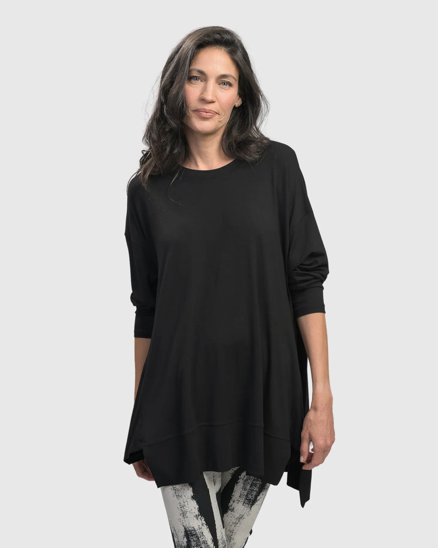 Women Alembika Essential Oversized Trapeze Top, Black