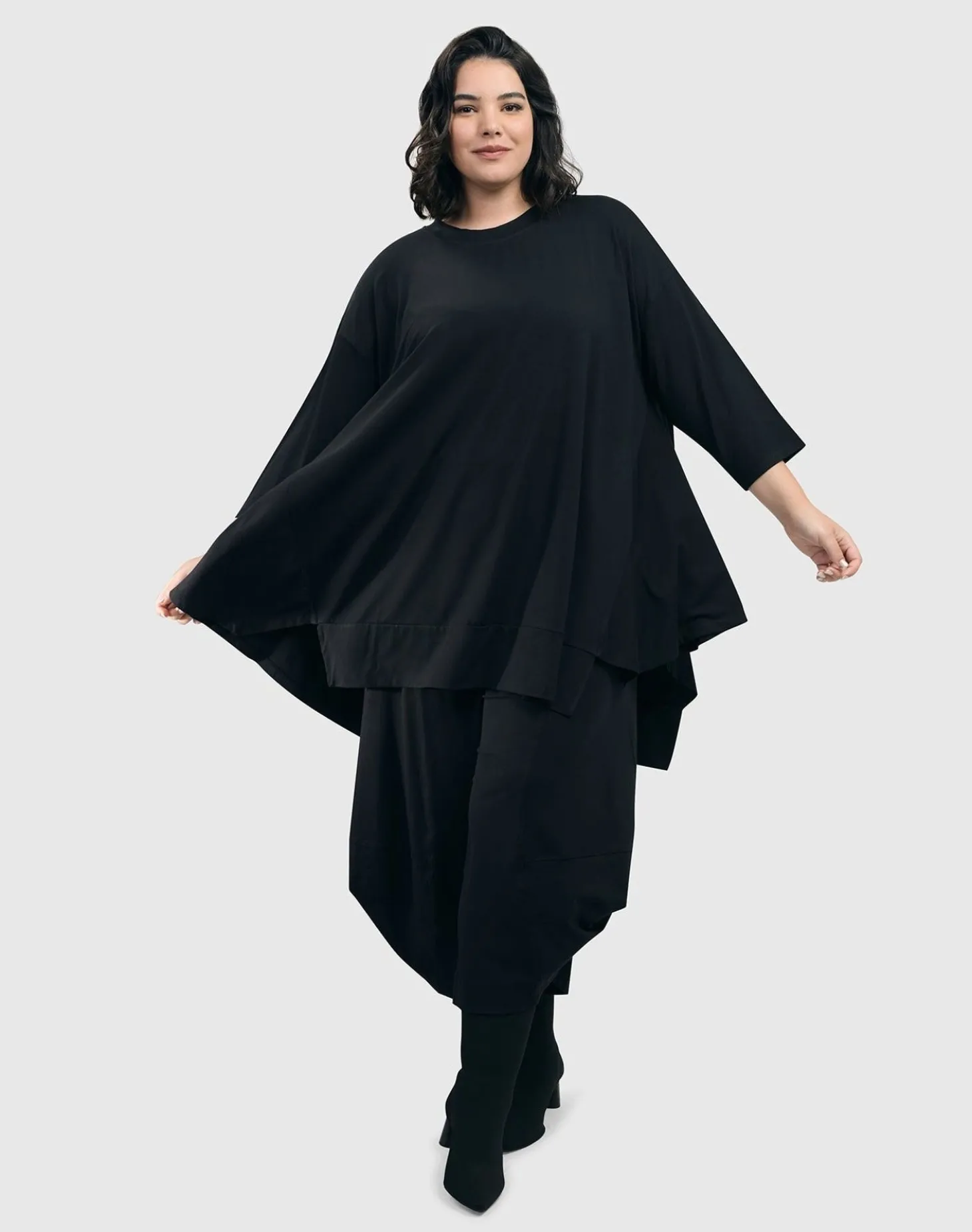Women Alembika Essential Oversized Trapeze Top, Black