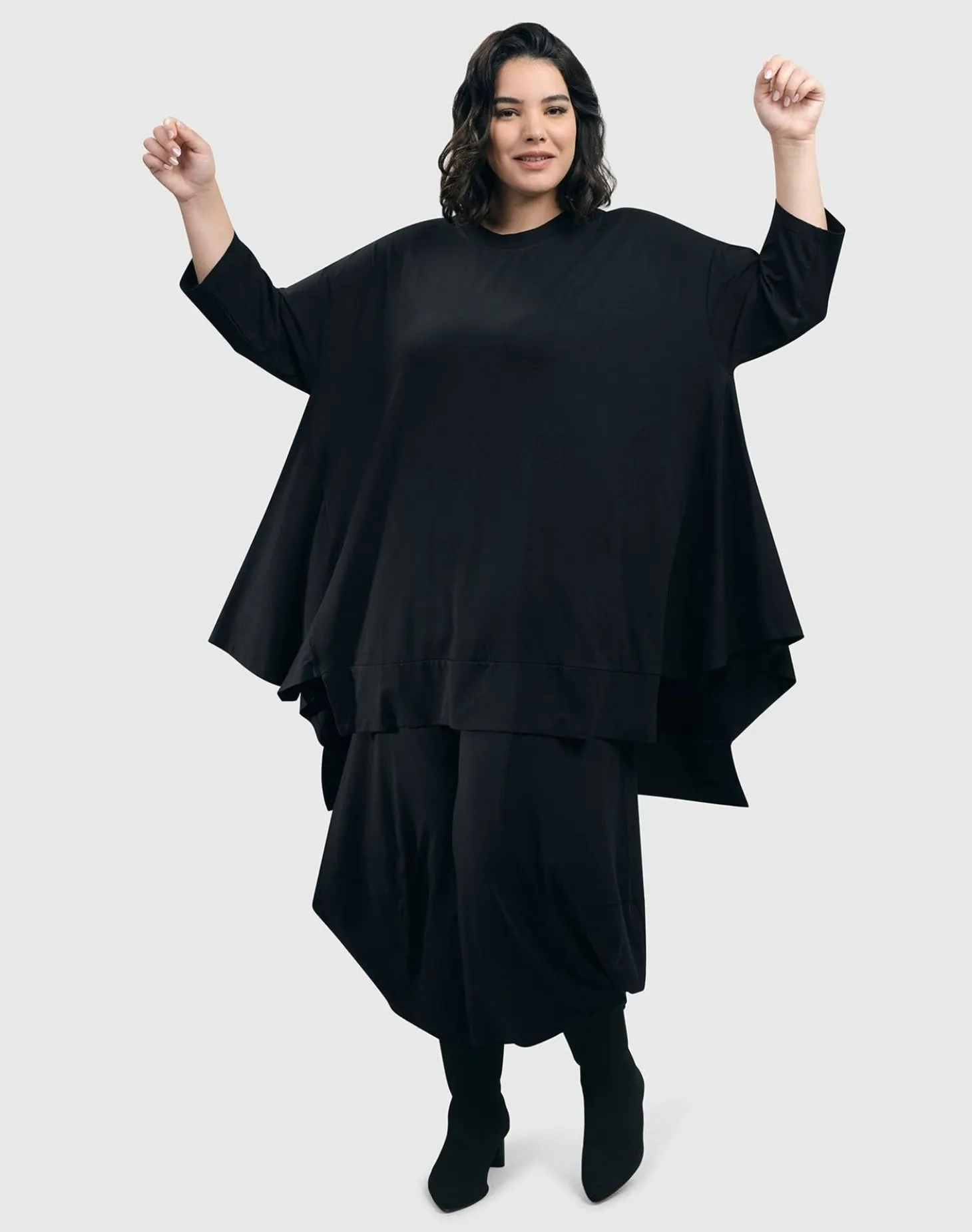 Women Alembika Essential Oversized Trapeze Top, Black