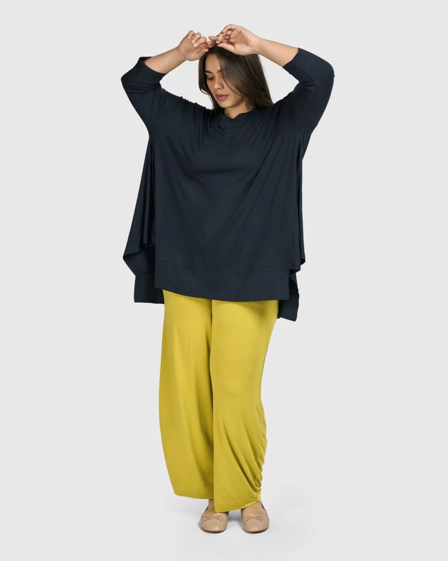 Women Alembika Essential Oversized Trapeze Top, Ocean