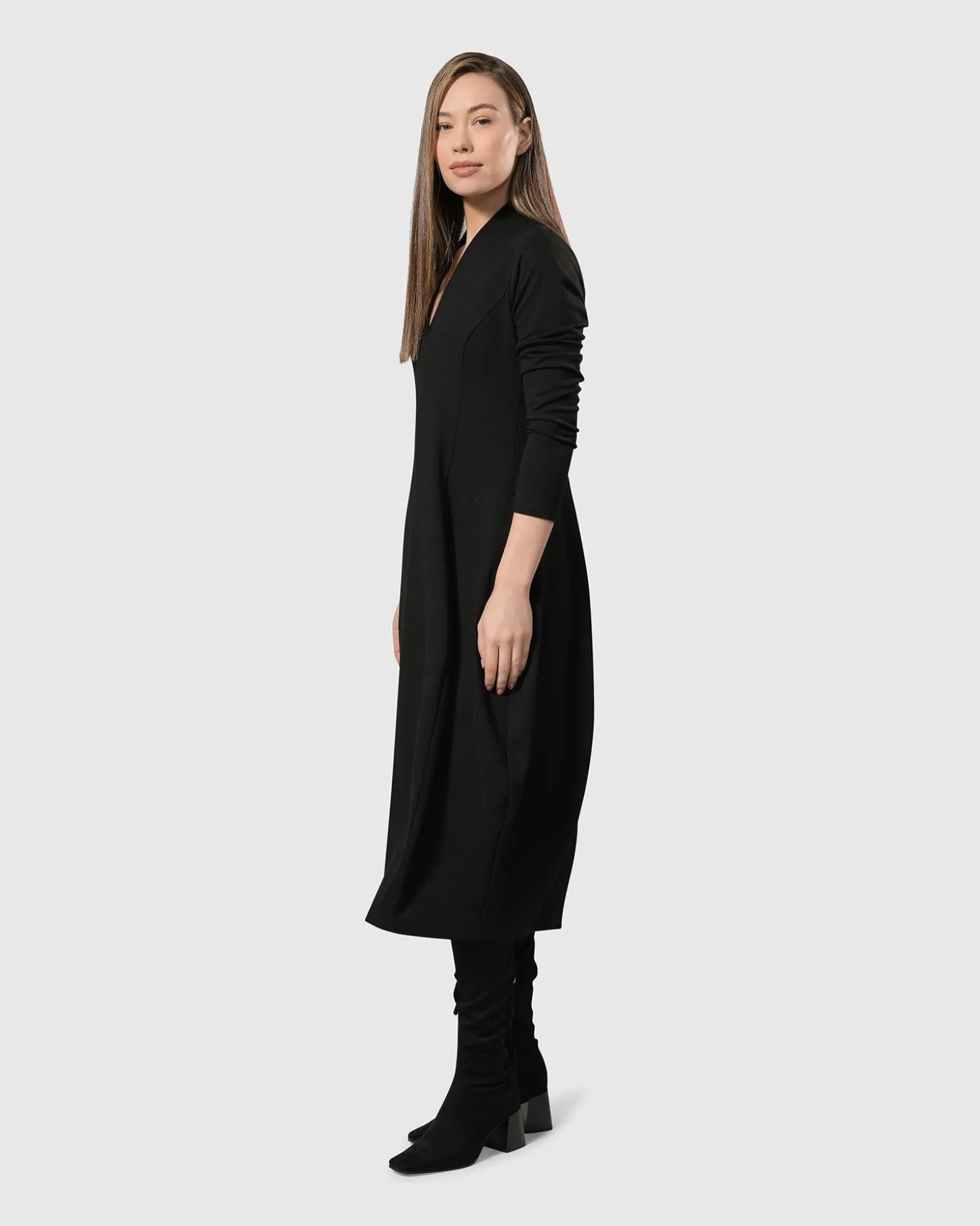 Women Alembika Essential Pockets Cocoon Dress, Black
