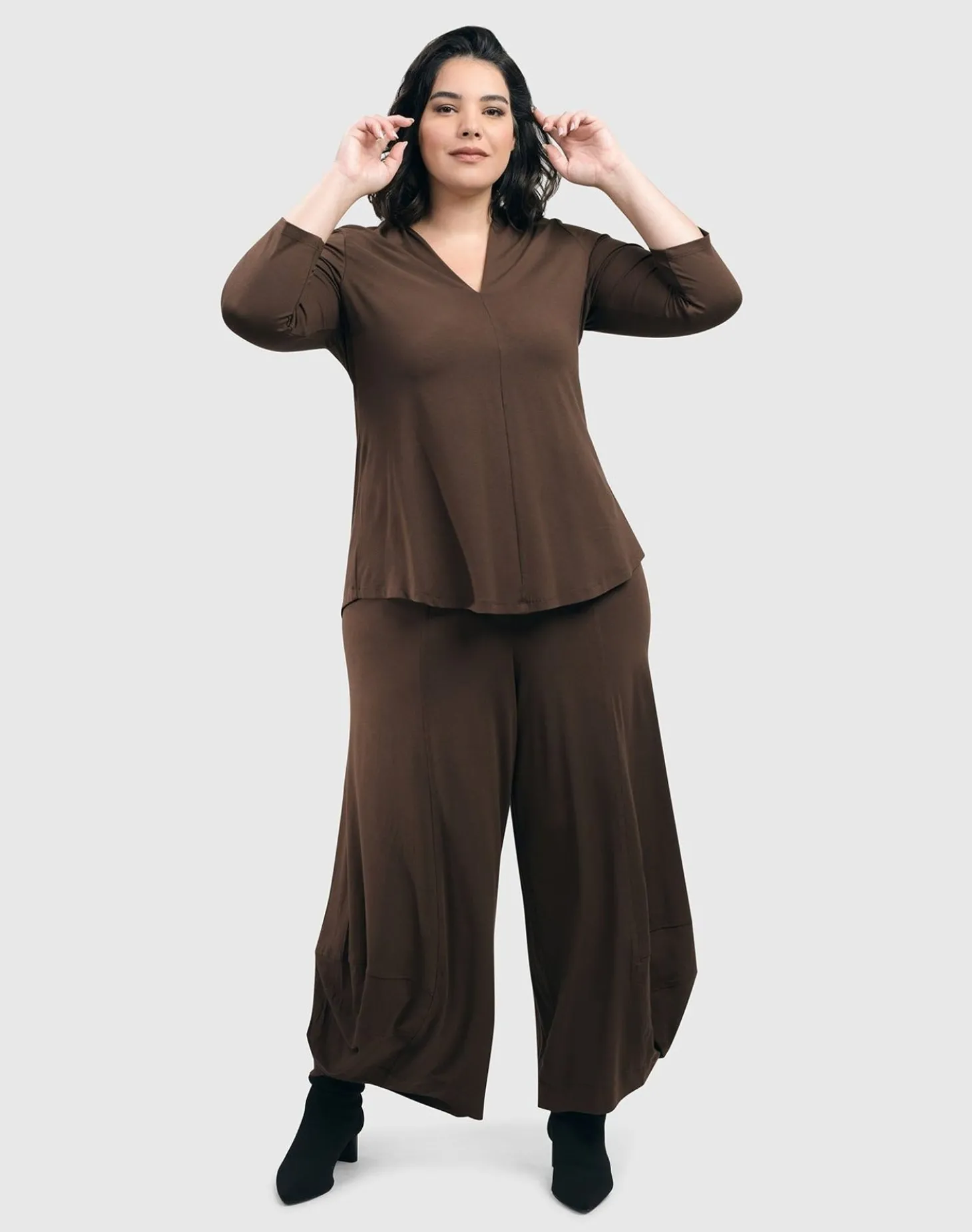 Women Alembika Essential Punto Pants, Coffee