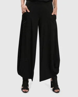 Women Alembika Essential Punto Pockets Pants, Black