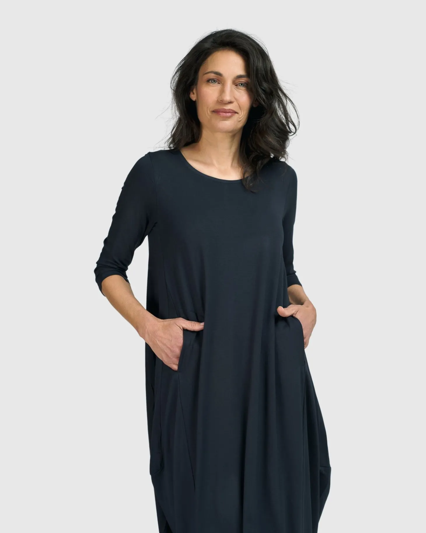 Women Alembika Essential Relaxed Midi Dress, Ocean