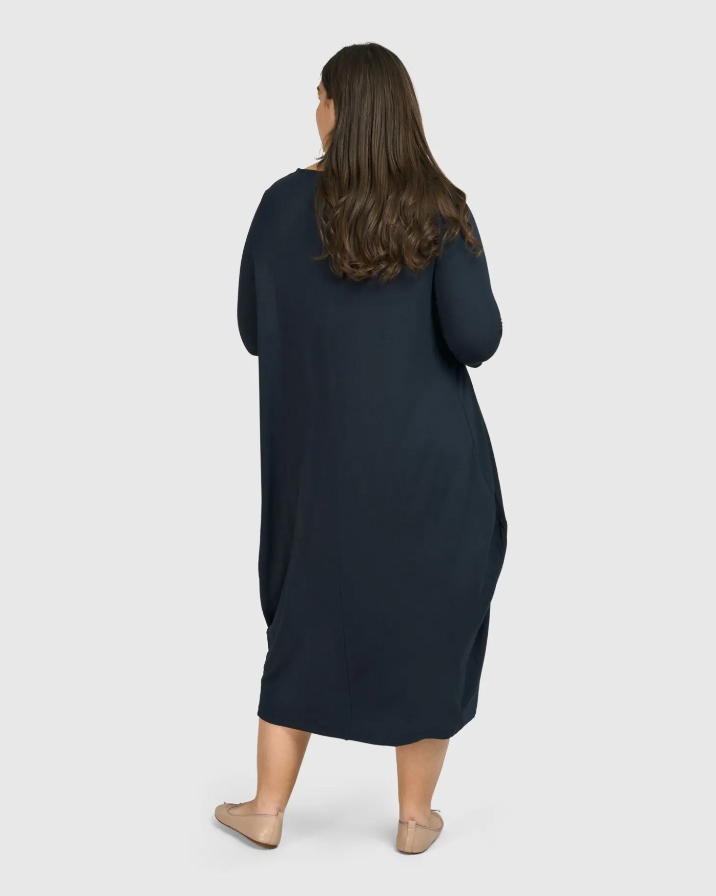 Women Alembika Essential Relaxed Midi Dress, Ocean