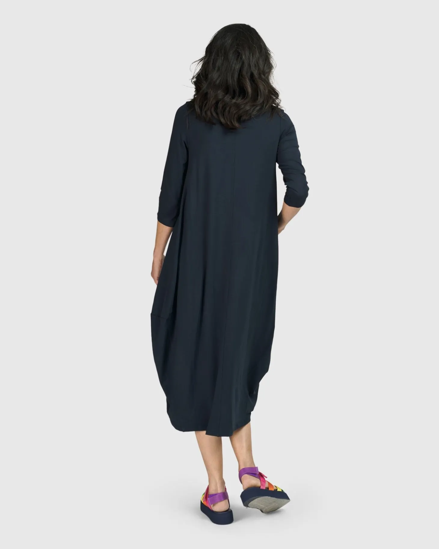 Women Alembika Essential Relaxed Midi Dress, Ocean