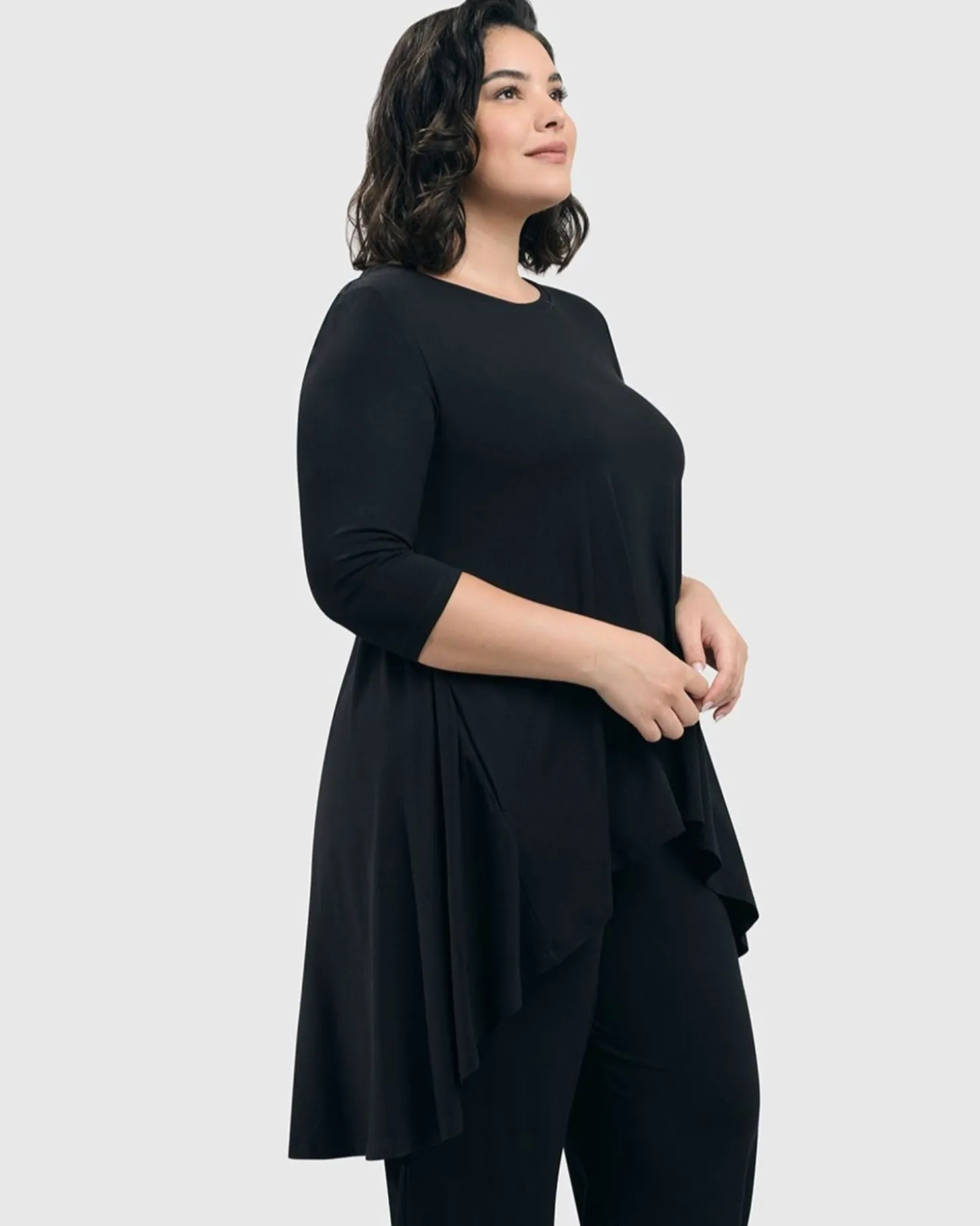 Women Alembika Essential Swing Tunic Top, Black