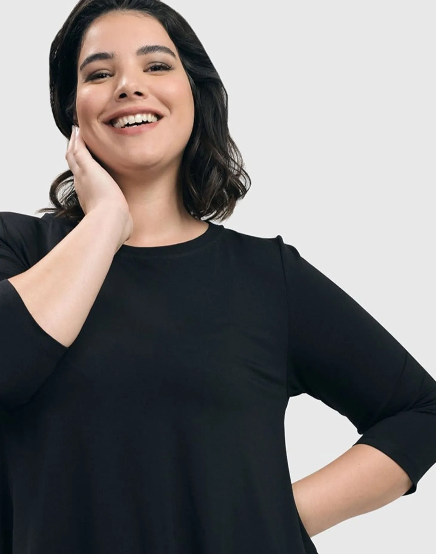 Women Alembika Essential Swing Tunic Top, Black
