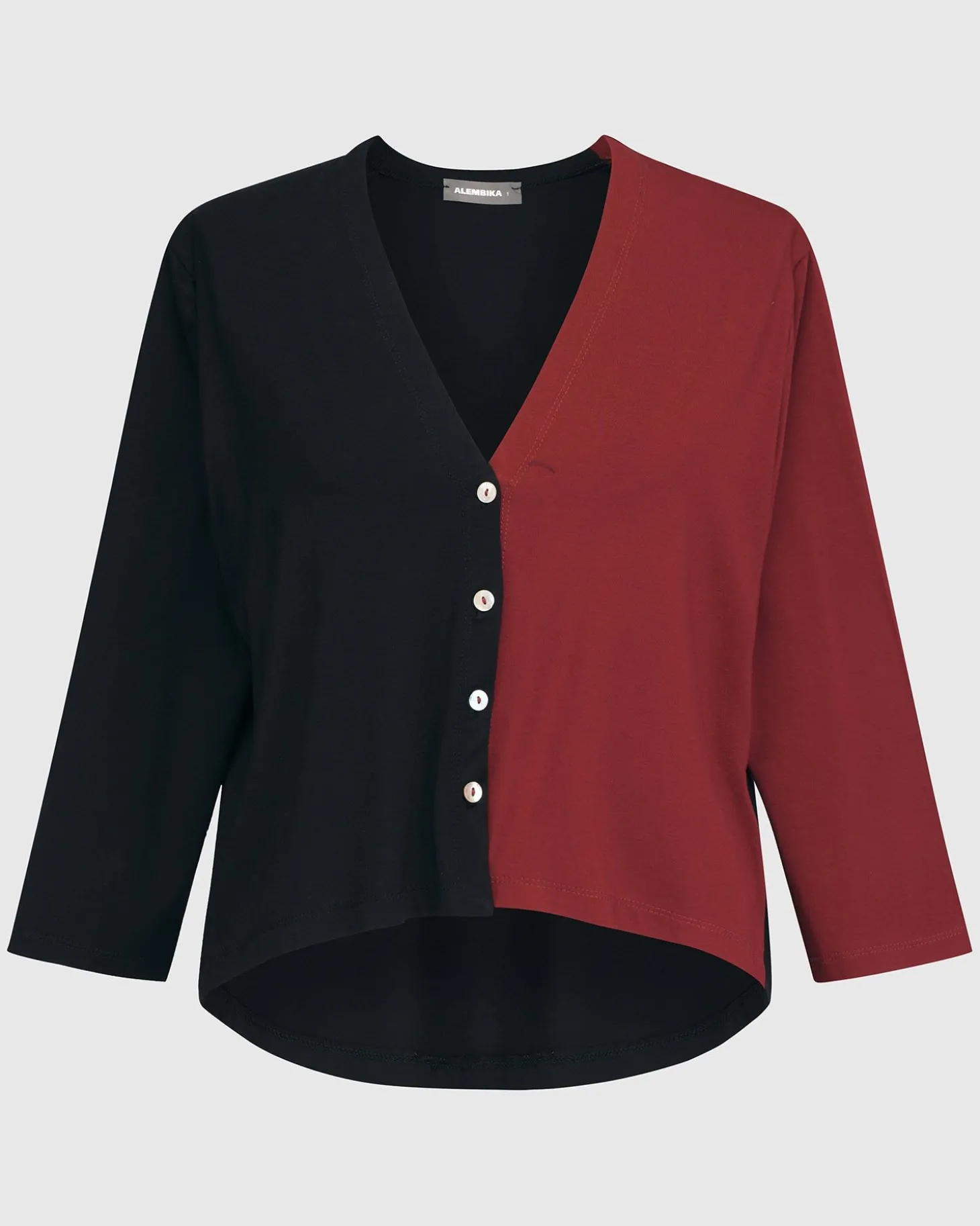Women Alembika Essential 2-Tone Crop Cardigan, Plum