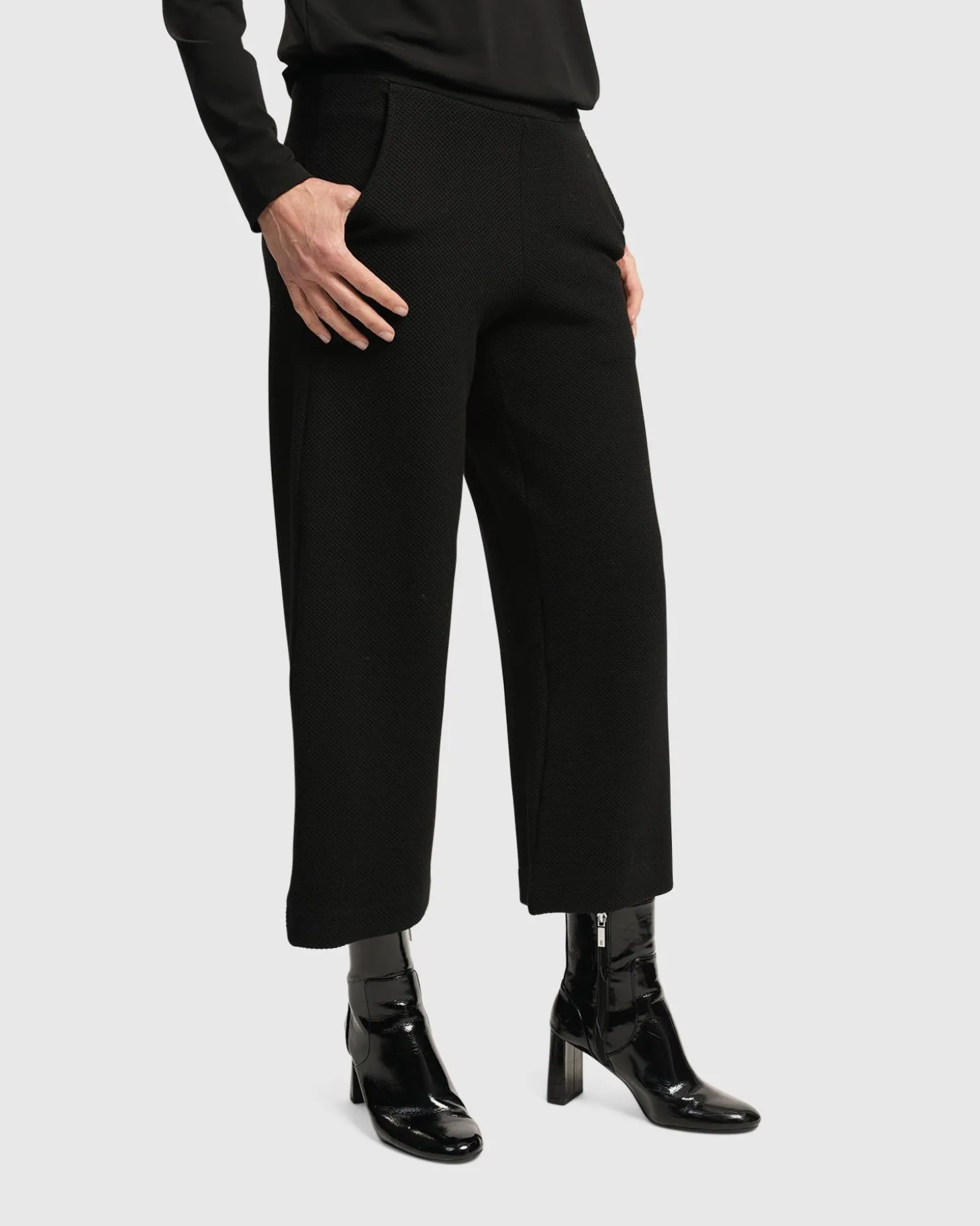 Women Alembika Essential Toned Up Flare Pants, Black
