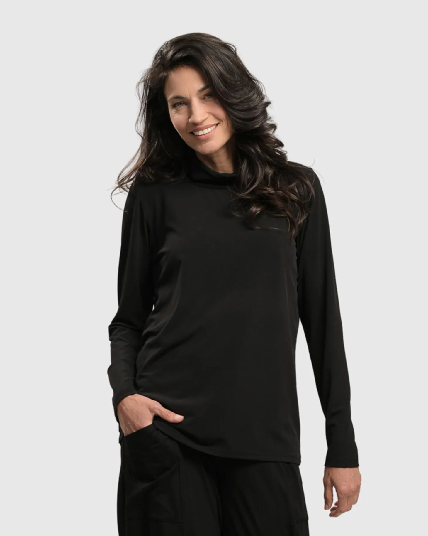 Women Alembika Essential Ultimate Turtleneck Top, Black