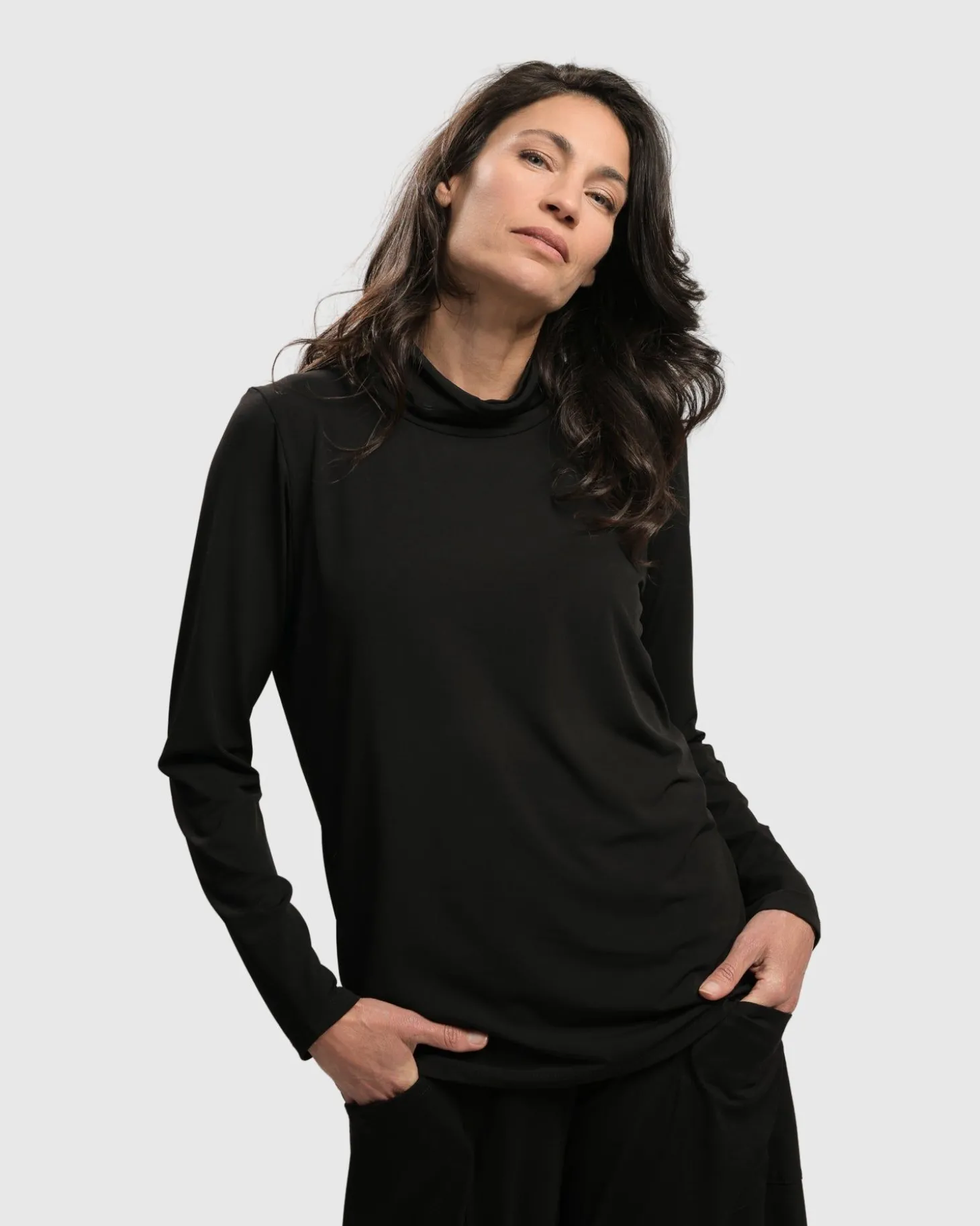 Women Alembika Essential Ultimate Turtleneck Top, Black