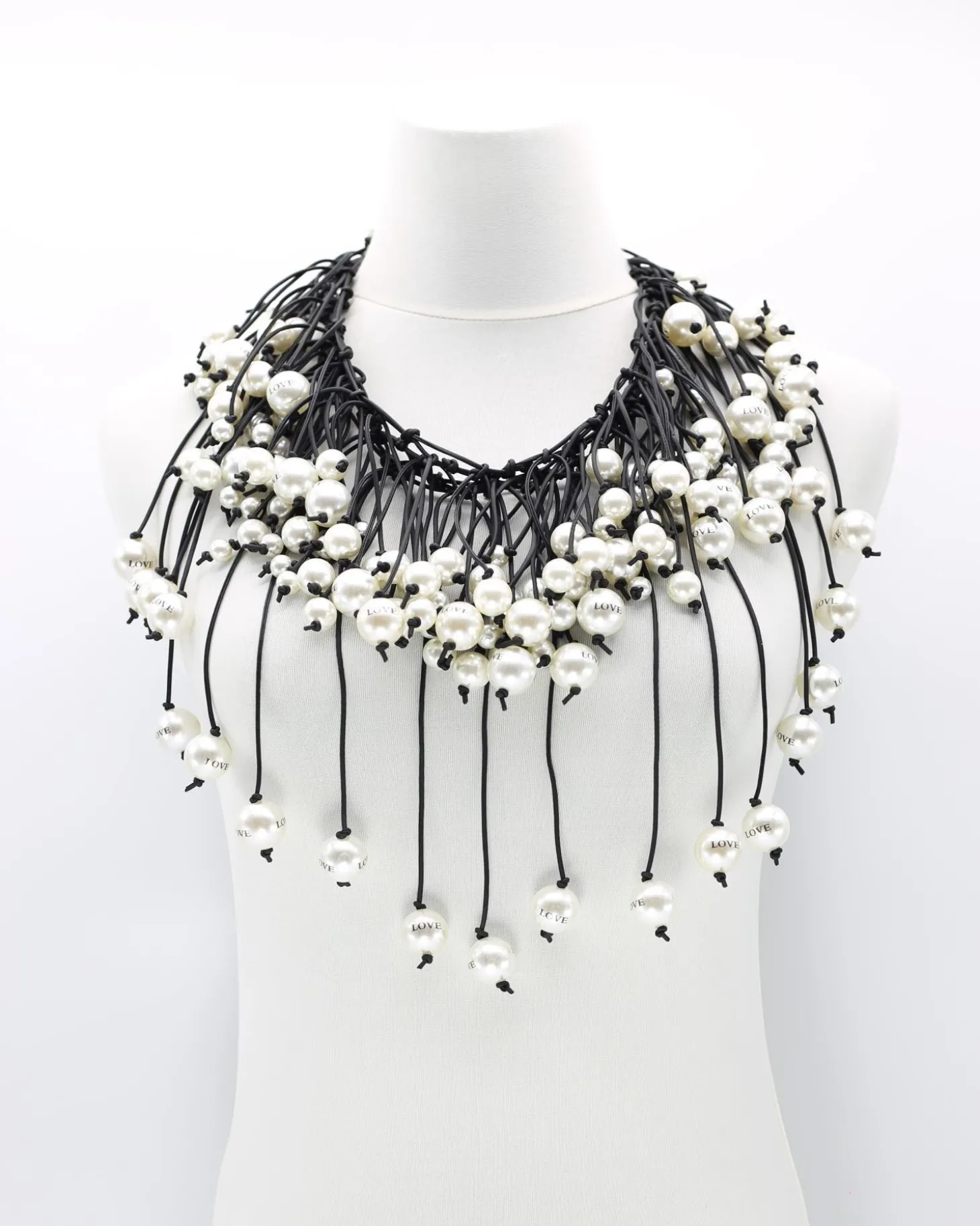 Women Alembika Faux Pearl Cape Necklace, Love Letter
